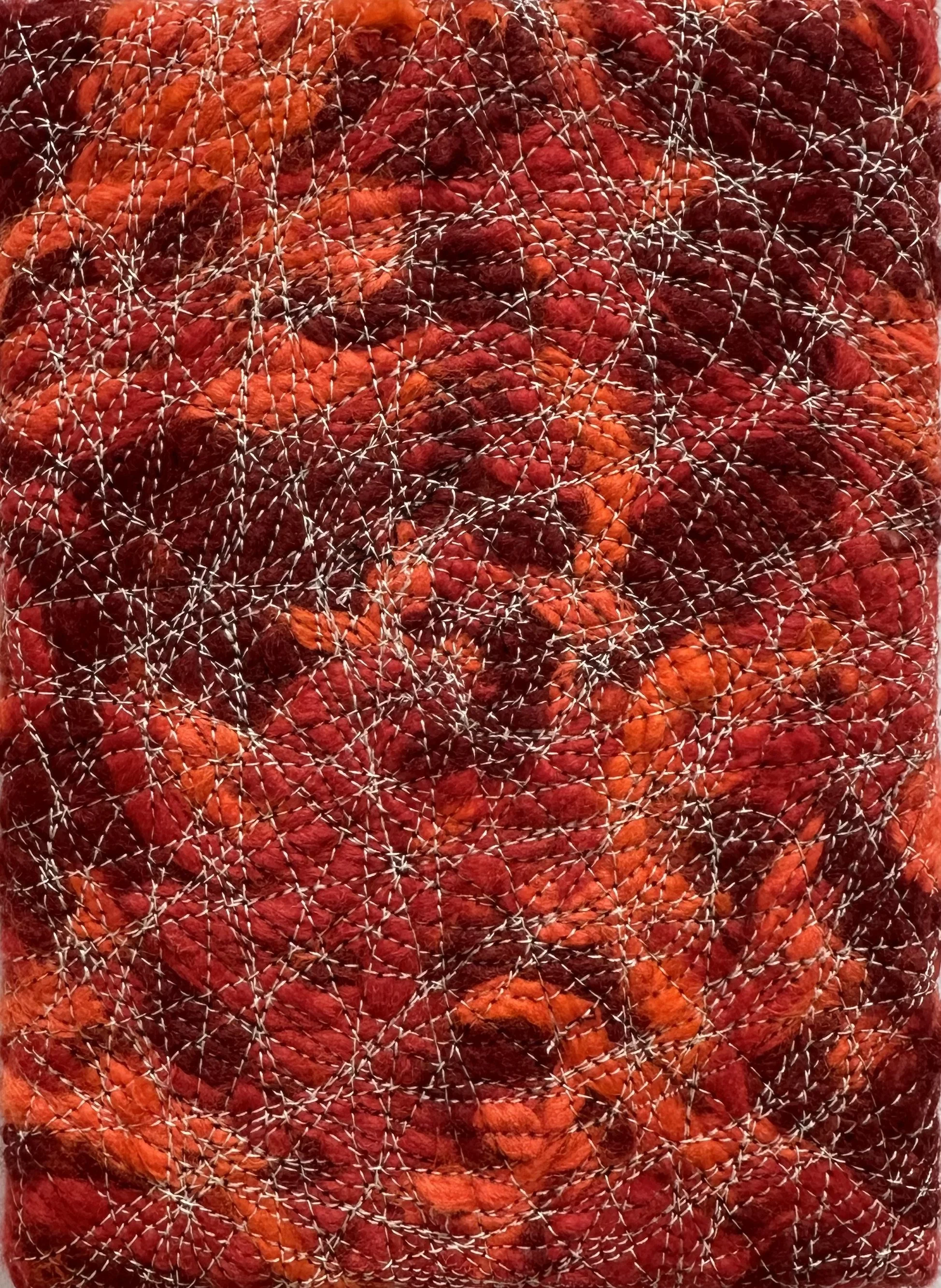 Fiber Stitched on Canvas