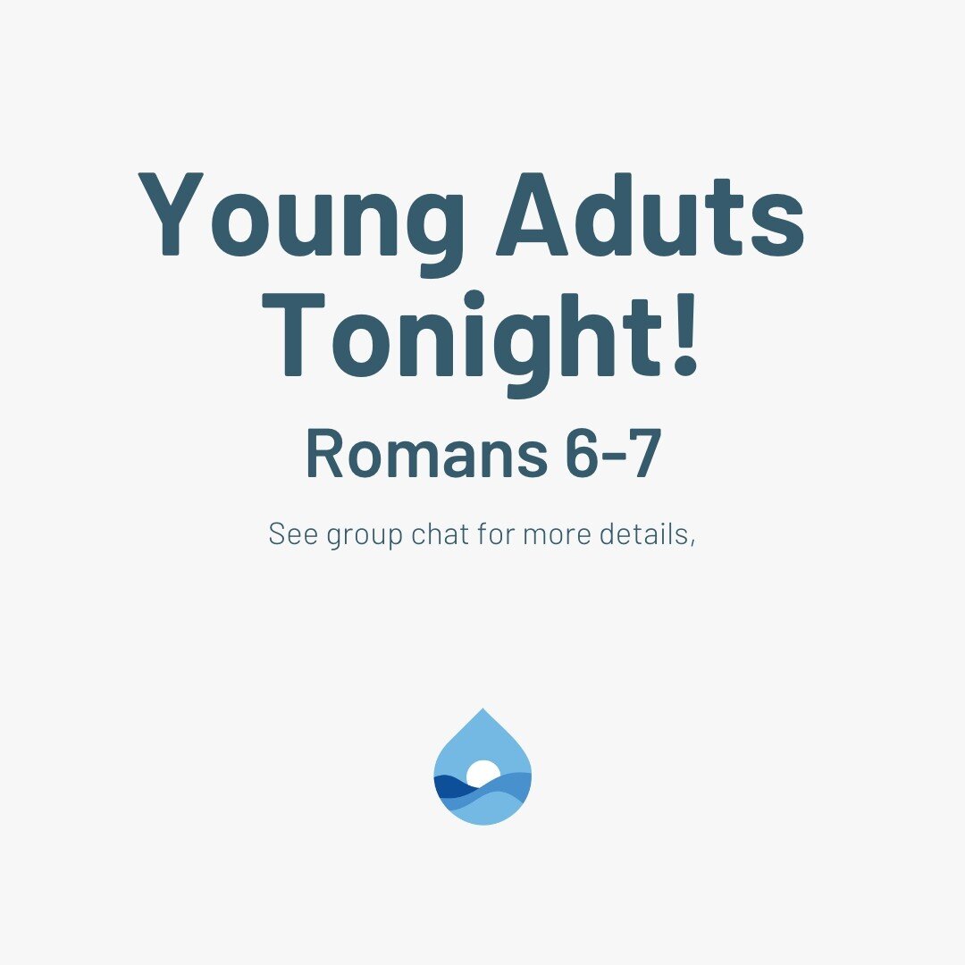 We're kicking off the new year together by diving into the third major section of Romans where we will talk about obedience. Join us tonight for Romans 6-7, and bring your Bibles! If you don't yet have the info for time and location, send a message!