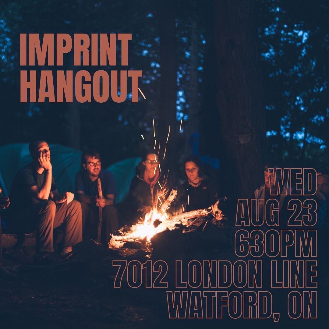 Come out this Wednesday night for an IMPRINT hangout! We&rsquo;ll be meeting at the Paiements @630 at 7012 London Line (Watford), hope to see you there!