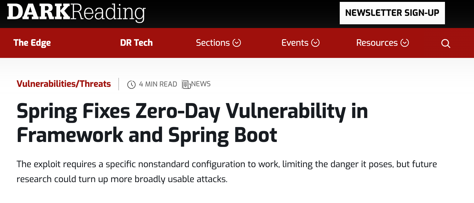 dark reading spring4shell rapid response cybersecurity