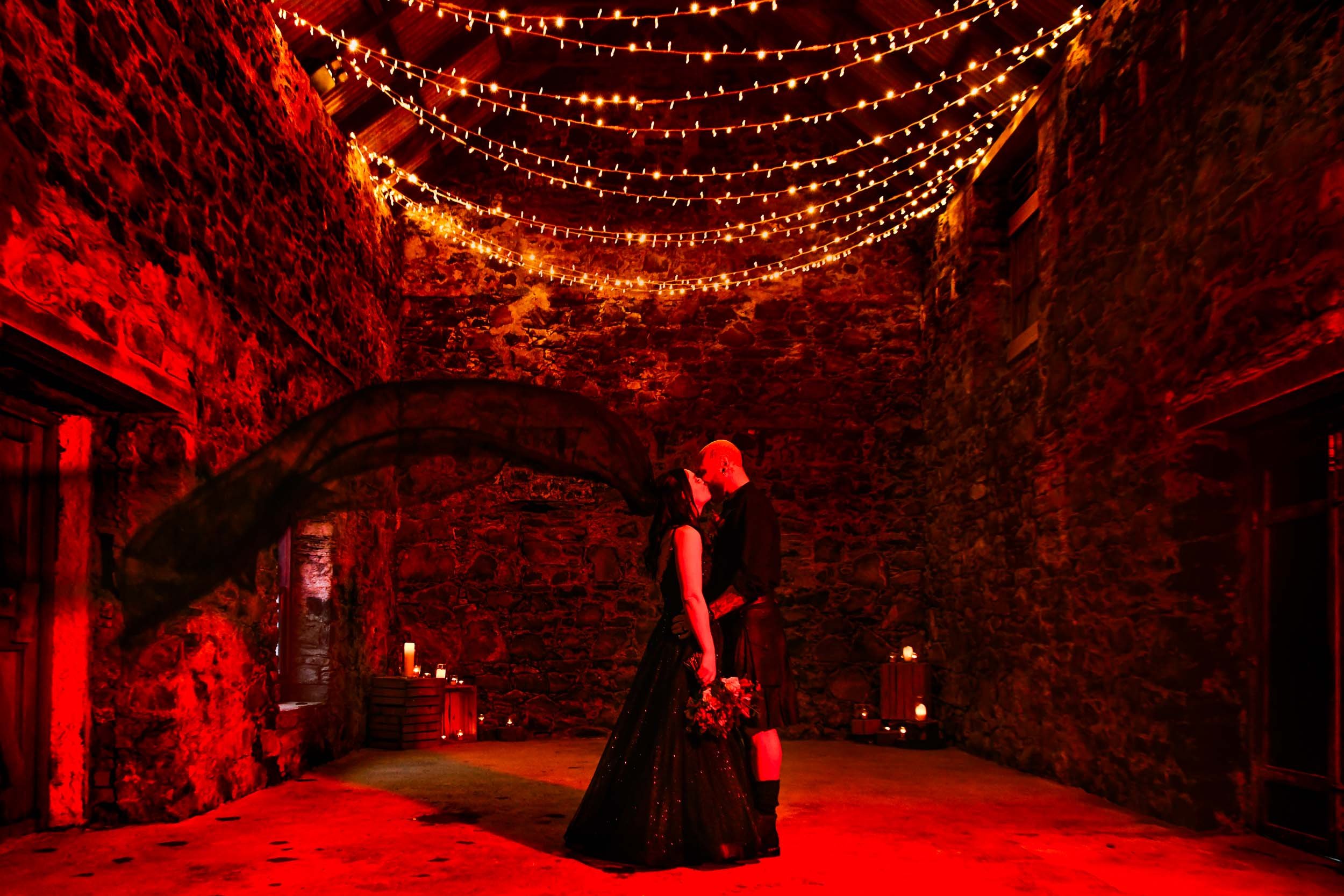 Witchy Halloween wedding photography at Crear, Scottish Highlands.  