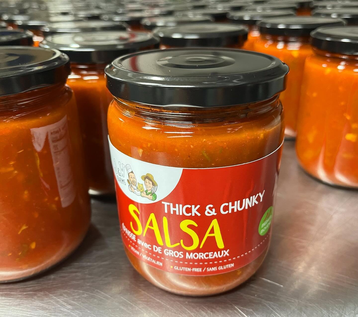 Our popular Thick &amp; Chunky Salsa in production today at our kitchen. Beautiful flavour to be enjoyed with your favourite chips or added to spice up your meals as a delicious condiment 😋
