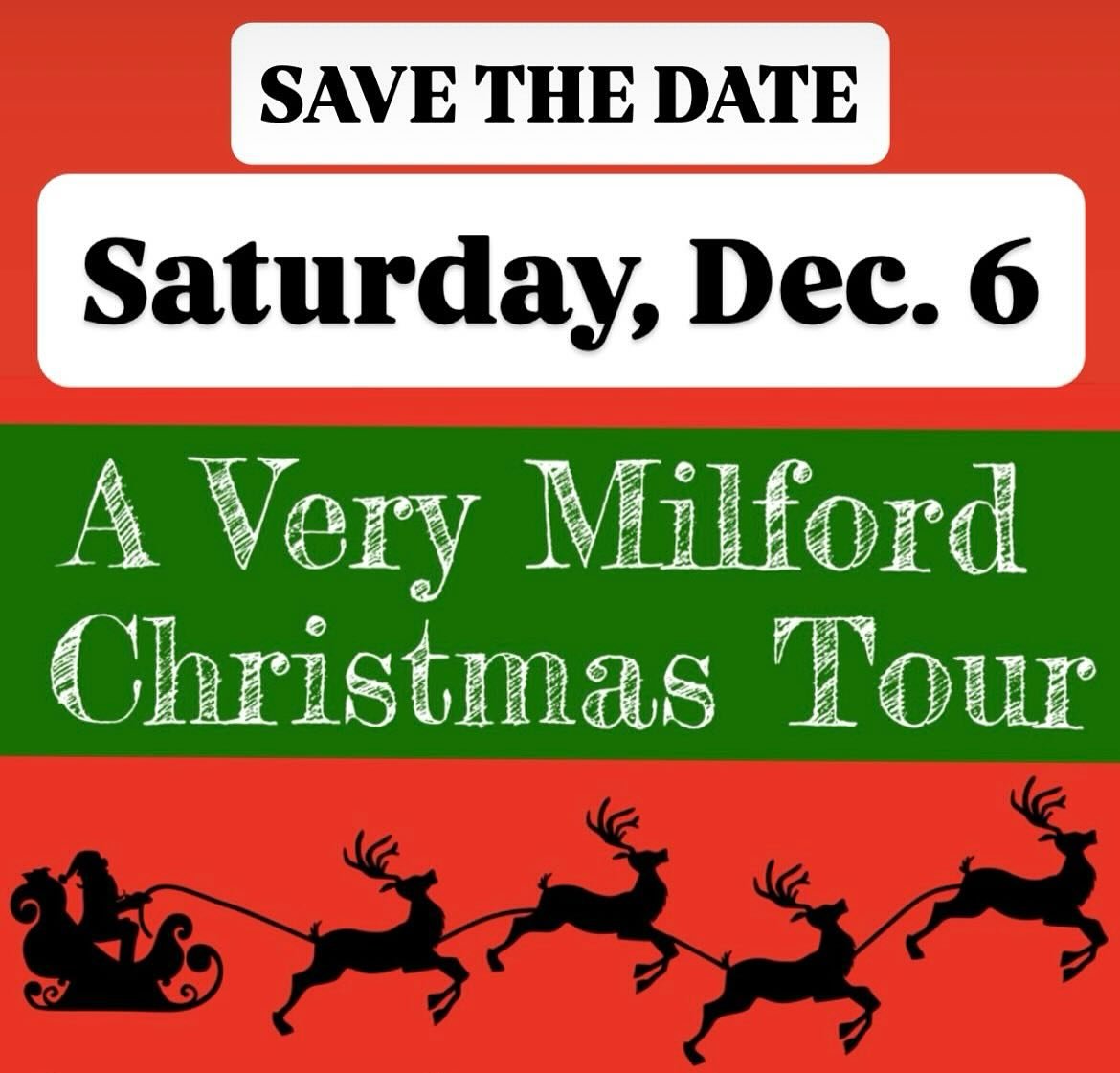 SAVE THE DATE! Saturday, December 6, businesses in Milford will be joining the Very Milford Christmas Tour to celebrate our community, support local businesses and get in the holiday spirit. More details will be released soon!
Participating Milford b