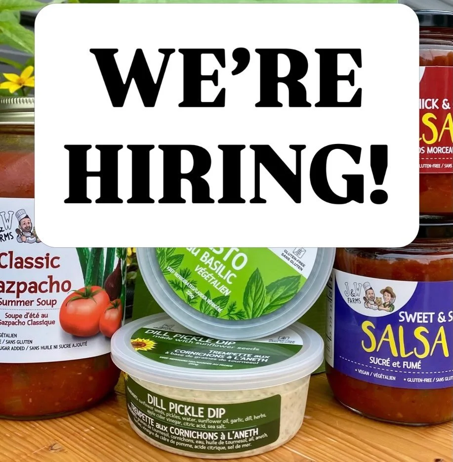 We&rsquo;re hiring full time worker to join our food production! Come make delicious soups, dips, pestos and salsas with us &mdash; opportunity to also work at our farm field and farm store in the Summer time.

For full job description, visit www.jwf