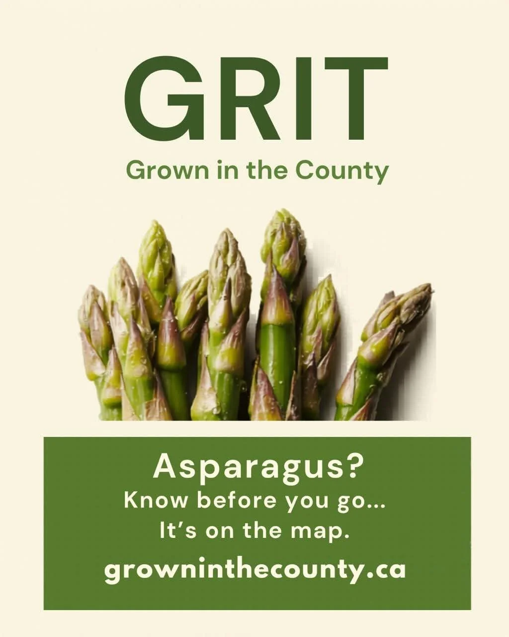 Check out growninthecounty.ca to find out where the farm stands are located and what they have to offer. This is a handy tool, specially as growing season has begun!