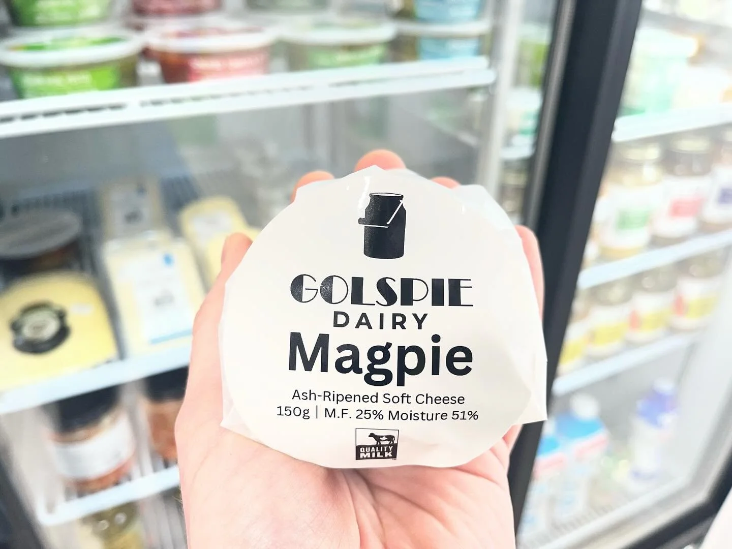 NEW Magpie ash-ripened soft cheese by @golspiedairy &mdash; this cheese is phenomenal!! Also NEW sheep feta and yogurt from @bestbaadairy 
We also have @seedtosausage pepperoni sticks and other Ontario made cheeses! We&rsquo;re now open EVERYDAY, 10a