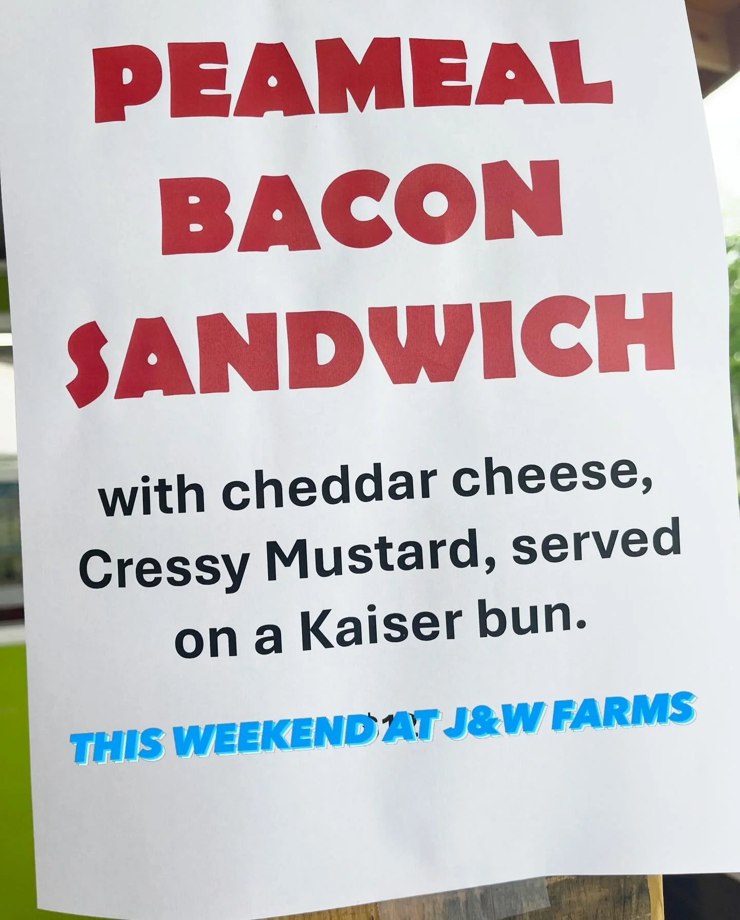 This weekend #peamealbacon sandwich at J&amp;W Farms - 42 Murphy Rd, Milford
