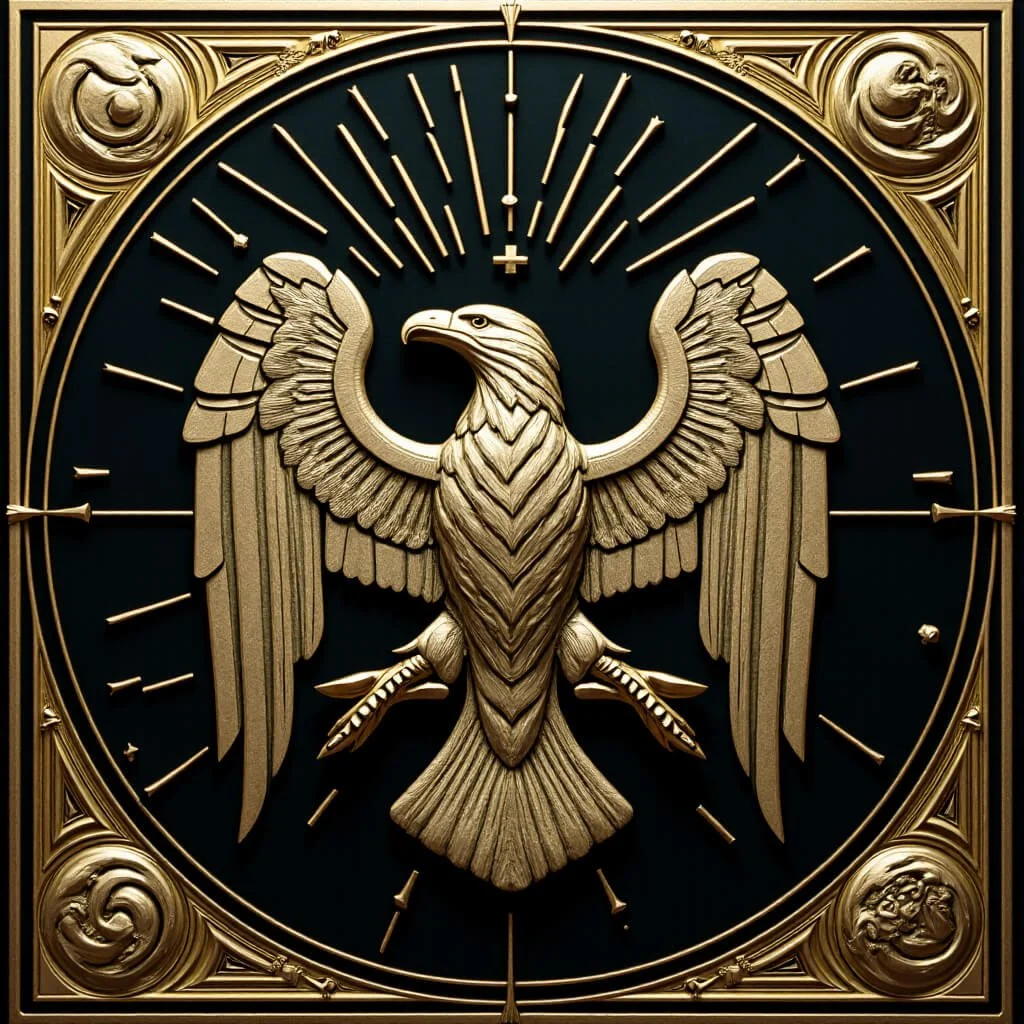 Radiant cubic device with glowing mandala-like concentric circuits on each face, illuminated in red, gold, and blue—symbolizing spectral phase lock, recursive coherence, and multidimensional activation; resting on a reflective metallic surface.