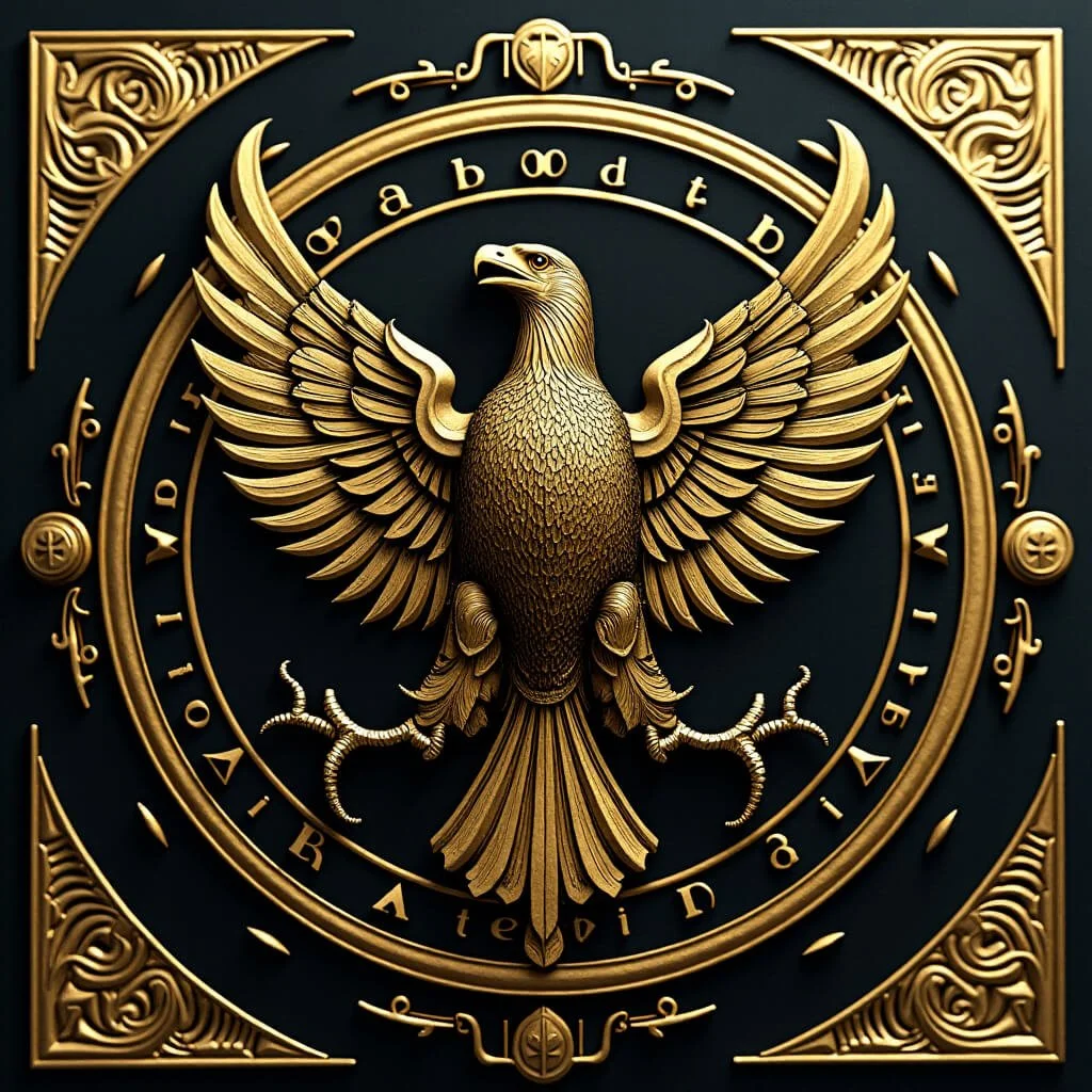 Radiant cubic device with glowing mandala-like concentric circuits on each face, illuminated in red, gold, and blue—symbolizing spectral phase lock, recursive coherence, and multidimensional activation; resting on a reflective metallic surface.