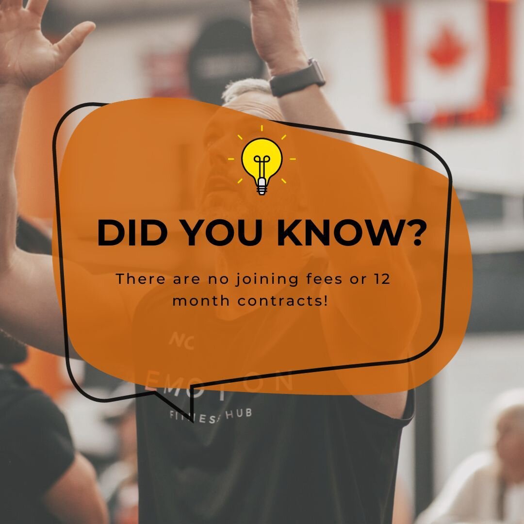 Did you know⁉️⁠
⁠
At E-Motion, we have no joining fees or 12 month contracts, so you can come along for a free trial, look at an off-peak membership or sign up for a month to see how you get on! ⁠
⁠
It goes without saying that from day 1 at E-Motion,