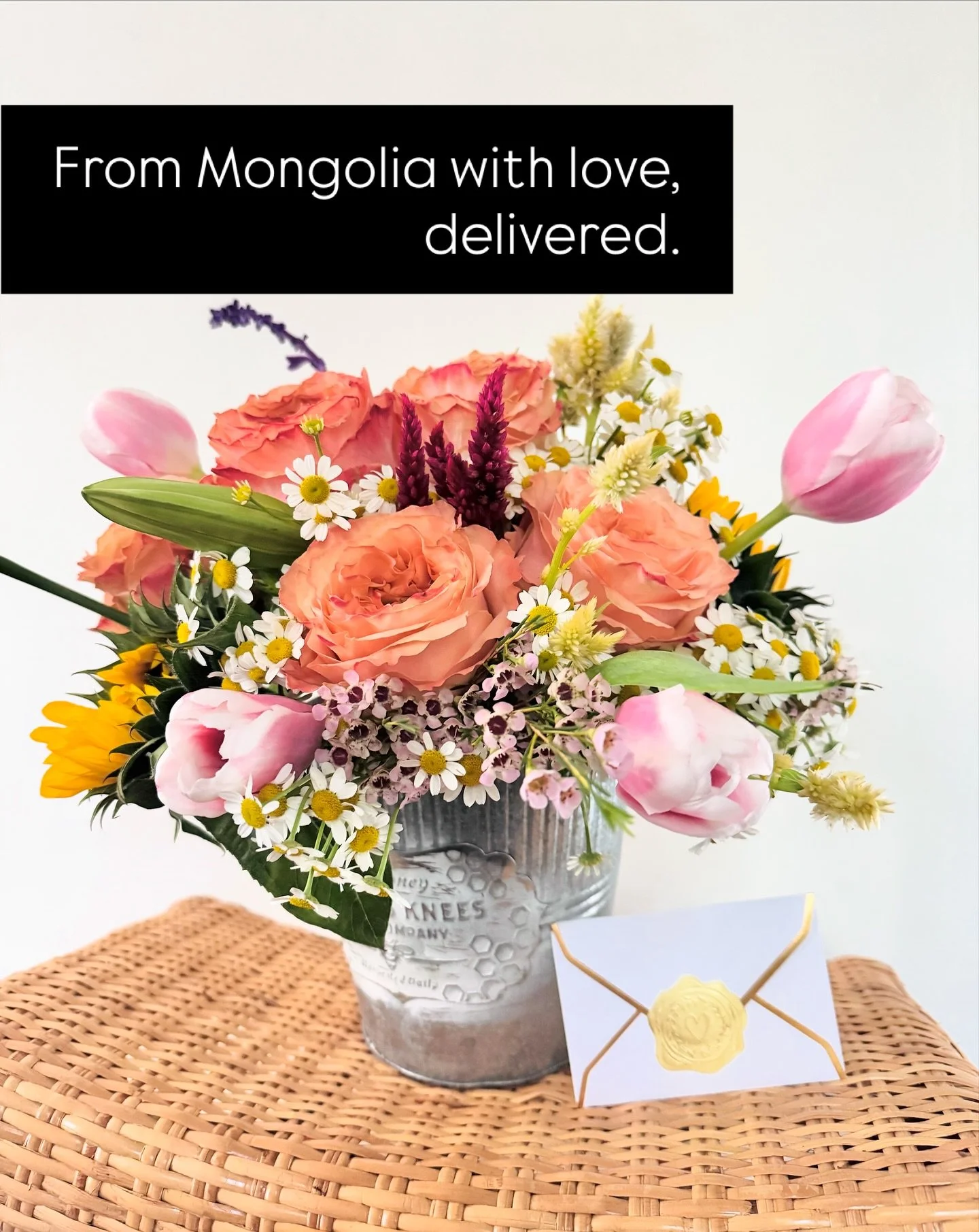 Our customers come from all over the world! Mongolia, yes please. Last minute order and We love it! 
✅same-day or next day delivery ✅concierge delivery service ✅local owned ✅100%TLC fresh blooms ✅woman owned 
#samedaydelivery #shoplocal #bostonfloris