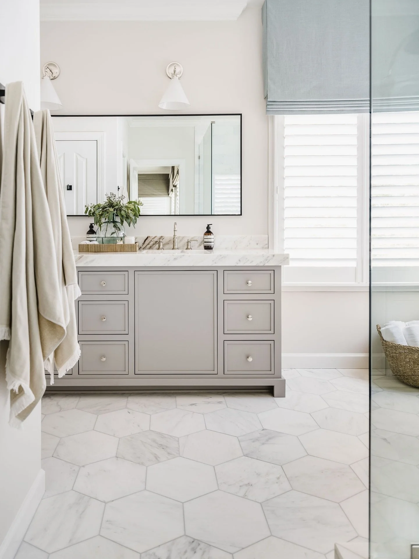 One of our most asked questions: should we do marble tile in our bathroom? 

Marble offers timeless beauty and is one-of-a-kind, but comes with a higher price tag and upkeep. If you&rsquo;re able to commit to daily squeegeeing and annual sealing, the