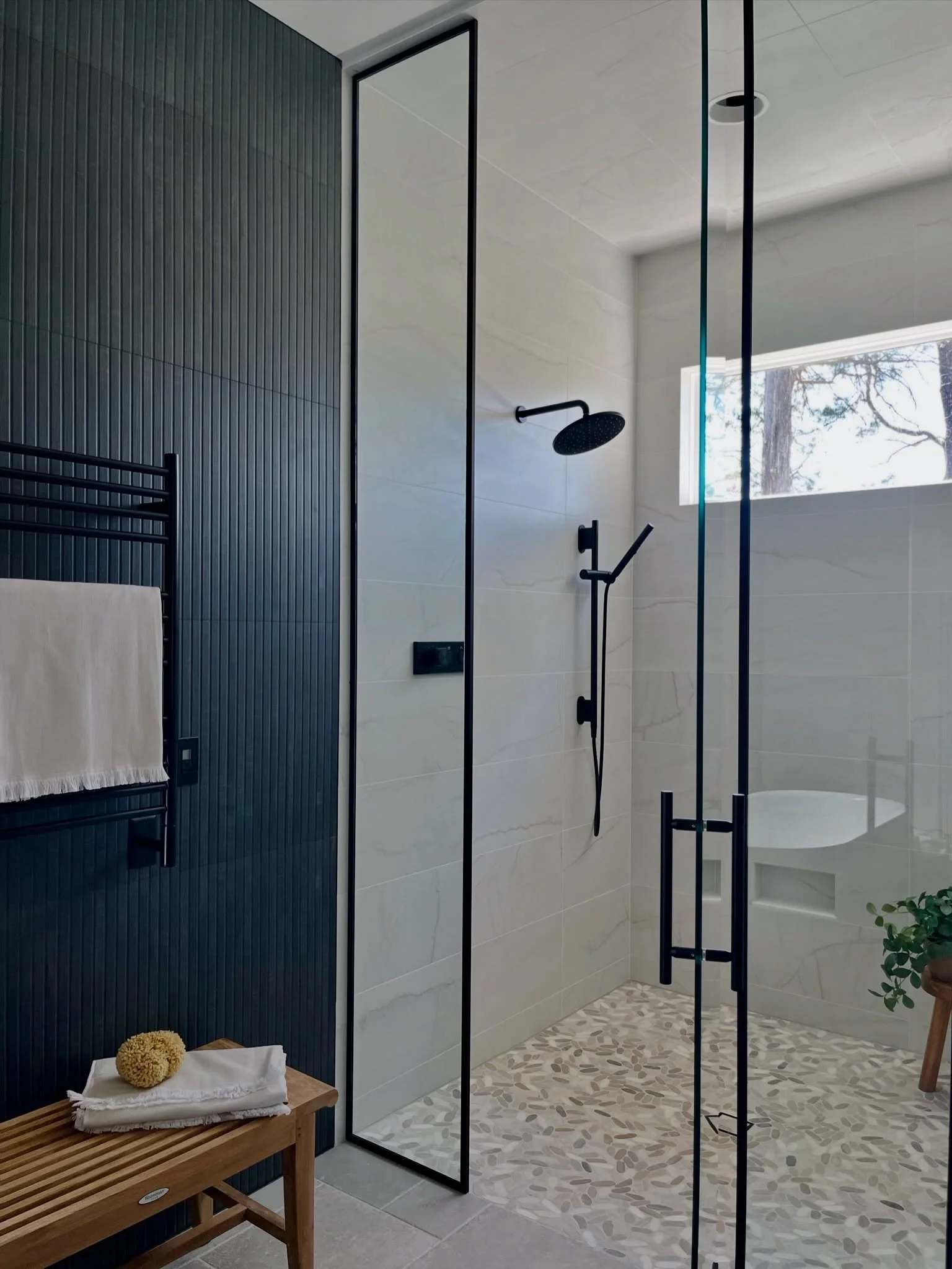 Our goal is to have a spa-like summer and our #LedersFromBCC shower serves as the perfect inspo! ✨

👷&zwj;♂️: @nordicbuilders 

Ballantyne Country Club | Ballantyne Country Club Bathroom Remodel | Ballantyne Country Club Interiors | Charlotte Interi