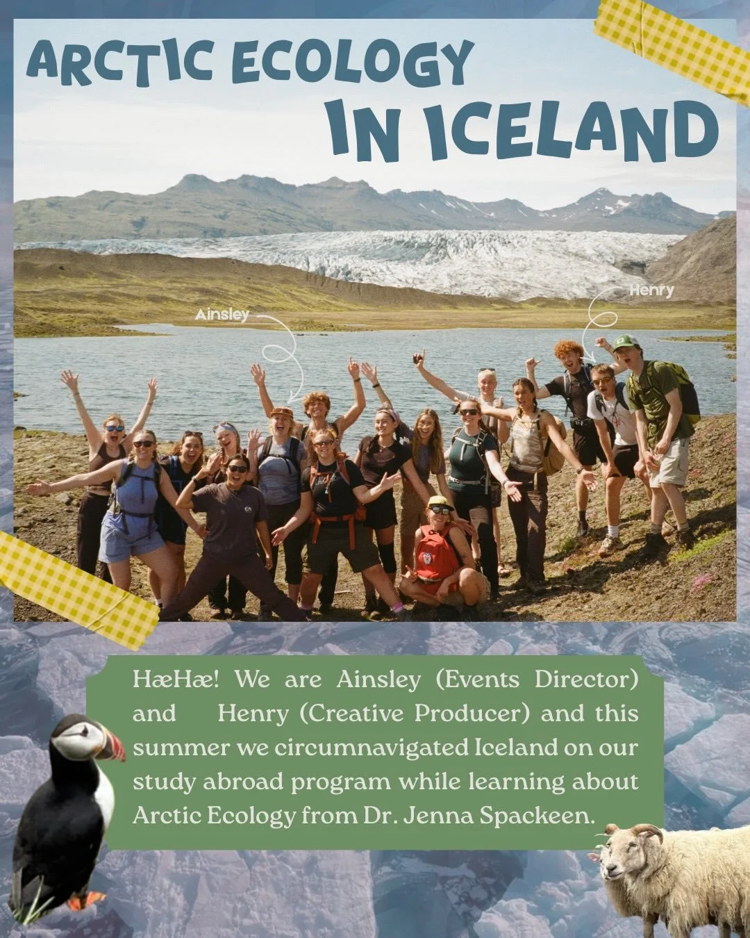 Last summer, Ainsley &amp; Henry went to Iceland to study Arctic ecology!! 🗻🦌