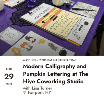 Modern Calligraphy and Pumpkin Lettering with Lisa Turner