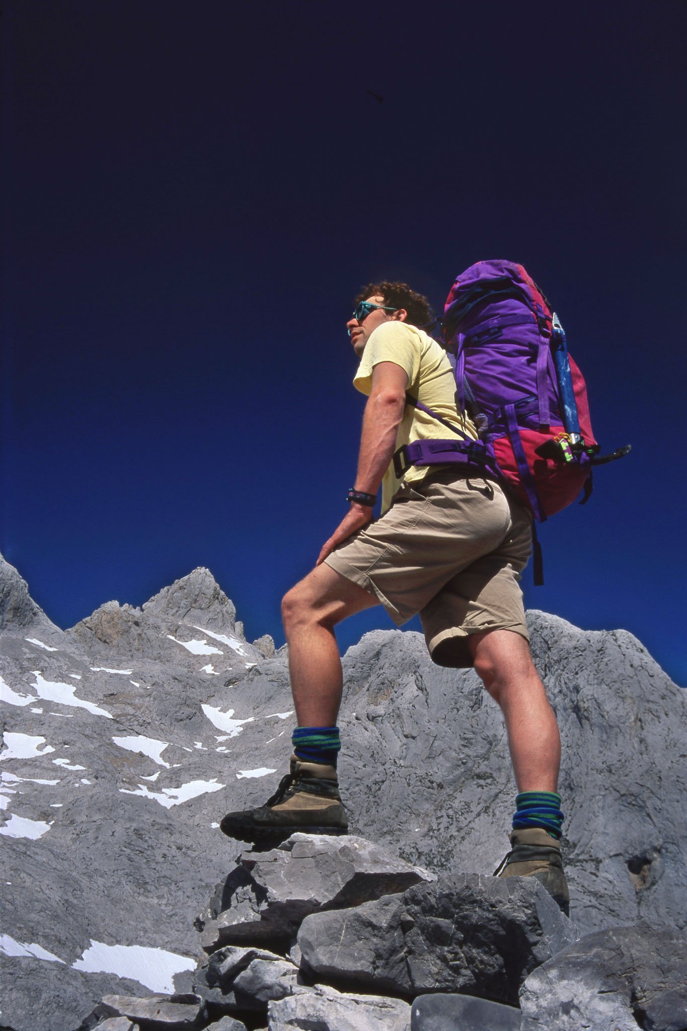 Mo on Madejuno - my friend and companion of many adventures - Picos de Europa, Spain, 1994