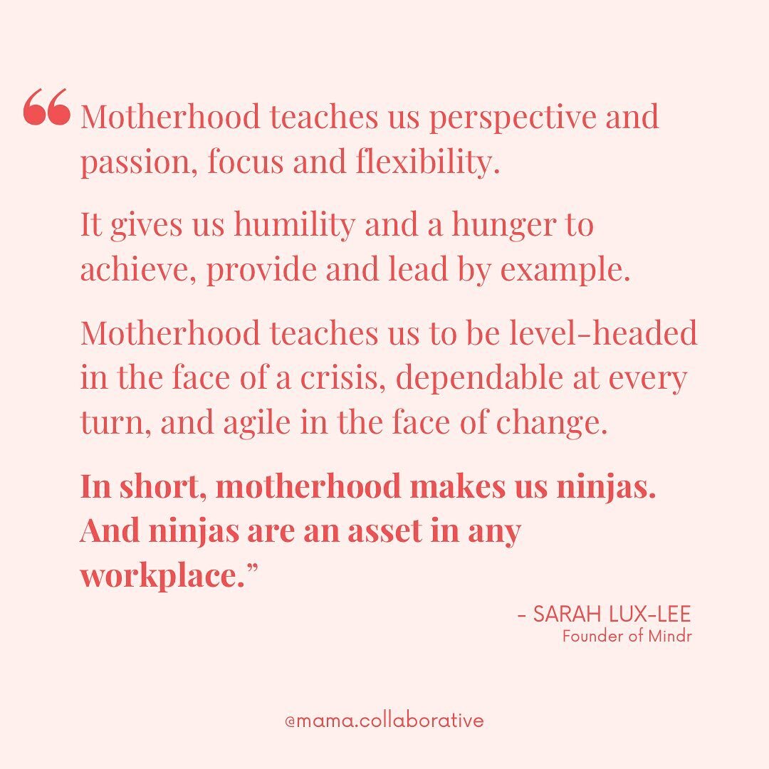 You know all of those skills you&rsquo;ve had to learn and hone as a mother? 👩🏻🏫📈🥰🧠

Things like:
✅ Leadership
✅ Empathy
✅ Time Management
✅ Organization
✅ Adaptability
✅ Resiliency
✅ Crisis Management
✅ Focus
✅ Passion
✅ Compassion

