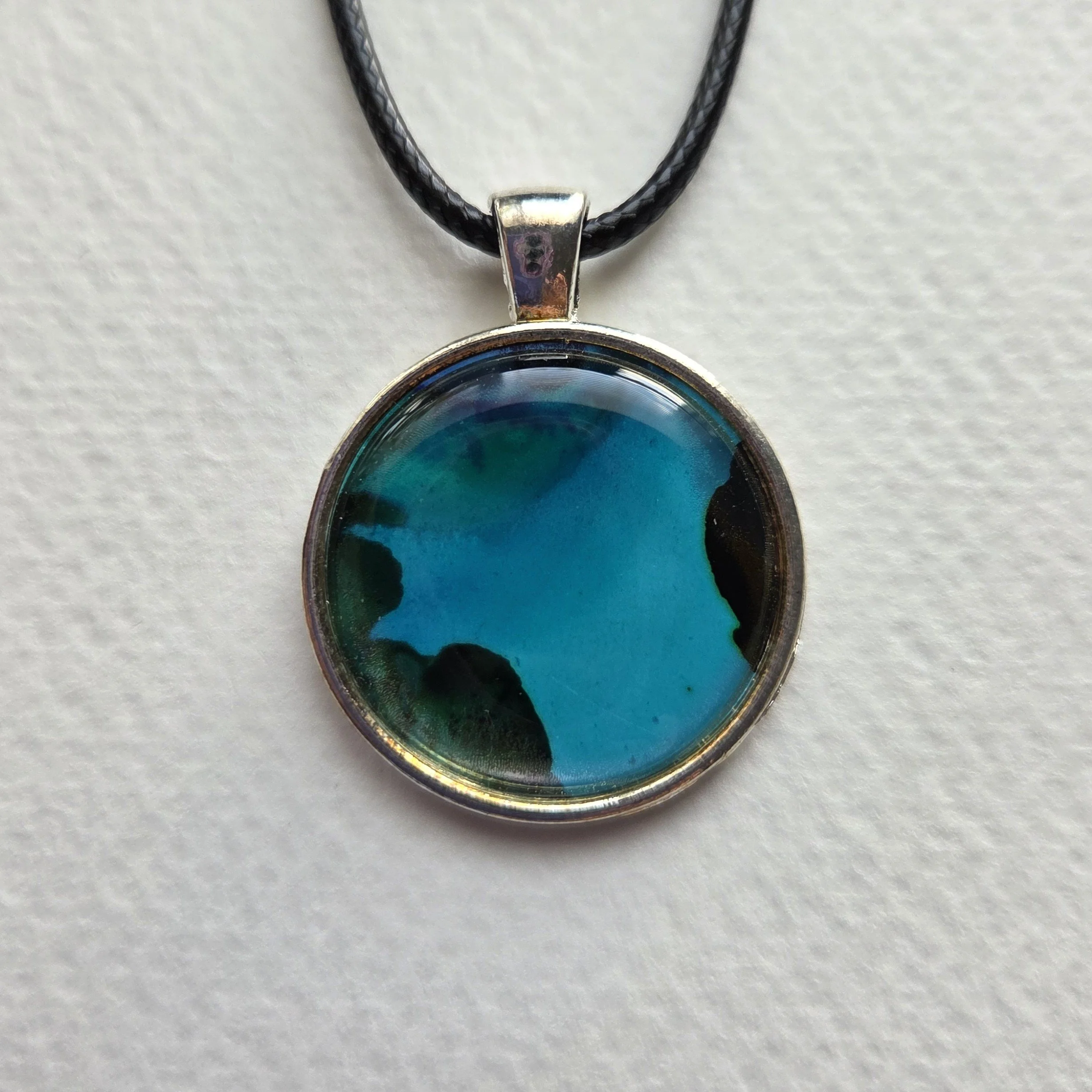 Hand Painted Alcohol Ink Pendant No. 19