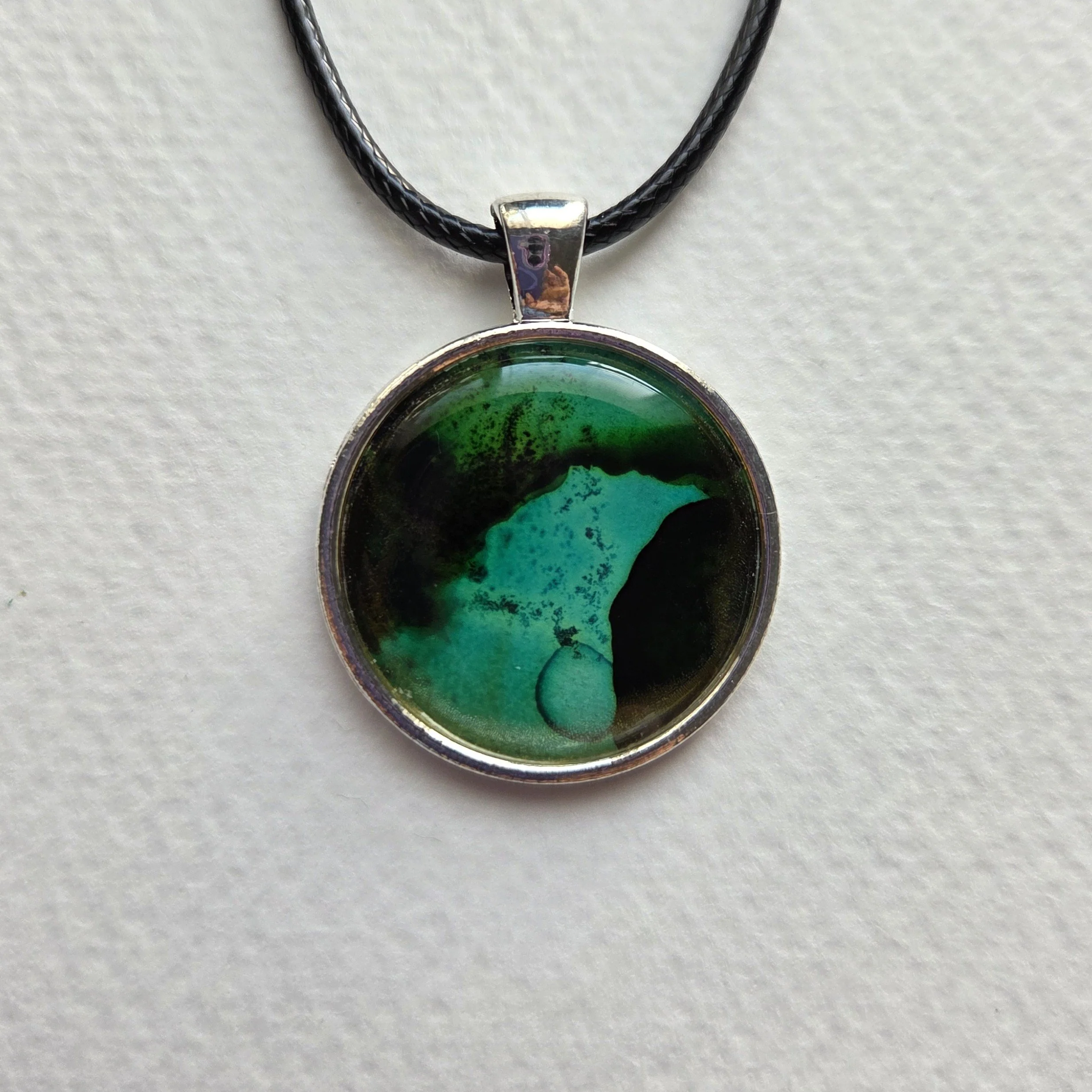 Hand Painted Alcohol Ink Pendant No. 11