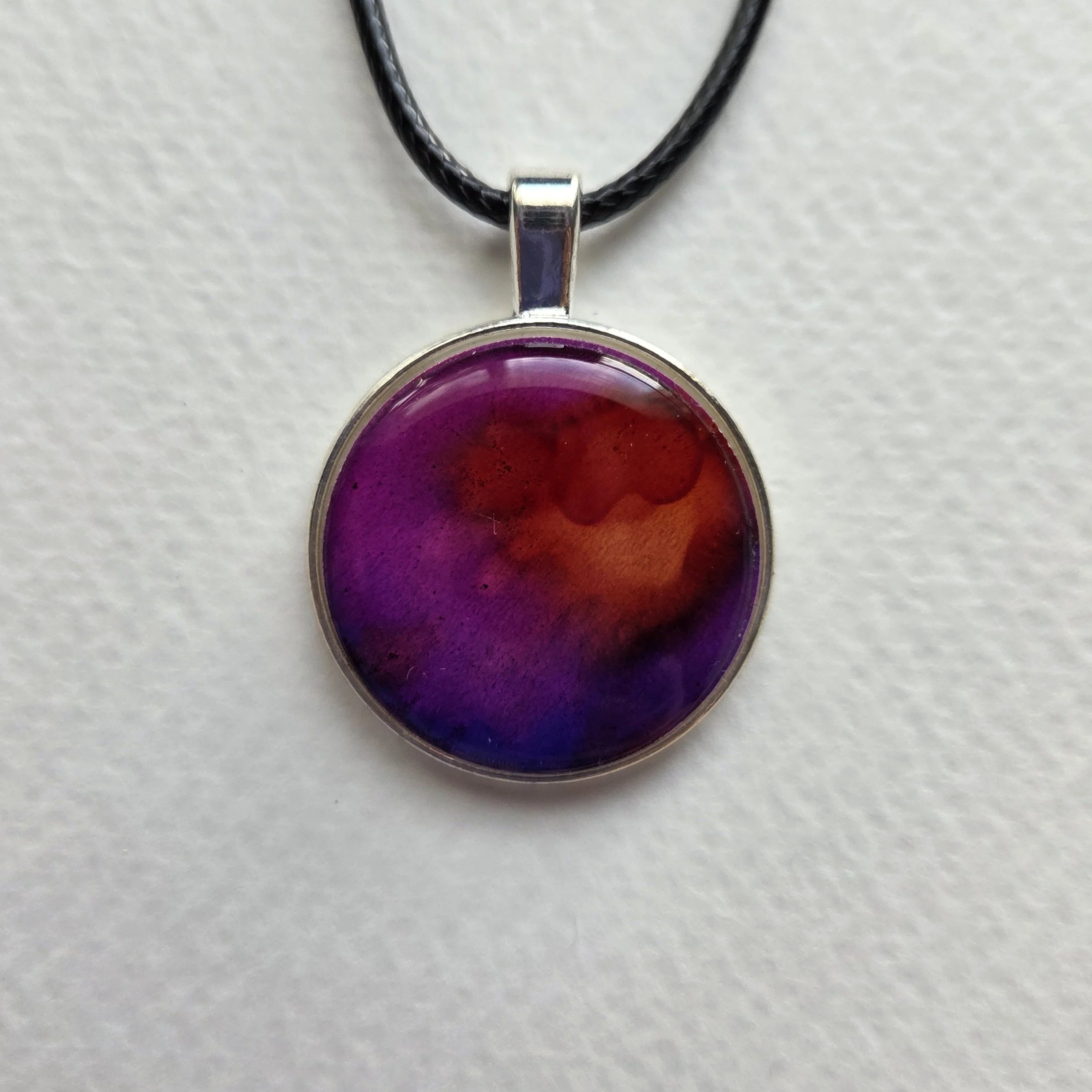 Hand Painted Alcohol Ink Pendant No. 10