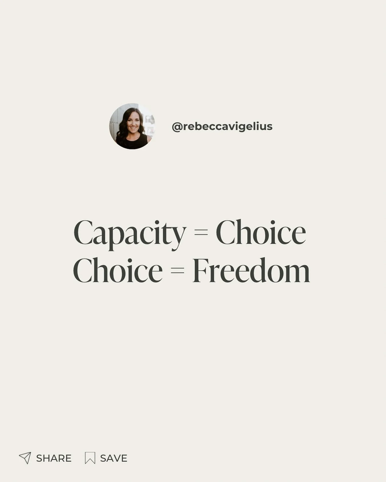 All most of us really want is a sense of control even when life is chaotic. 

To feel like we get to choose instead of everyone around us getting their say first. 

With choice you feel present.
With choice you feel human. 
With choice you feel your 