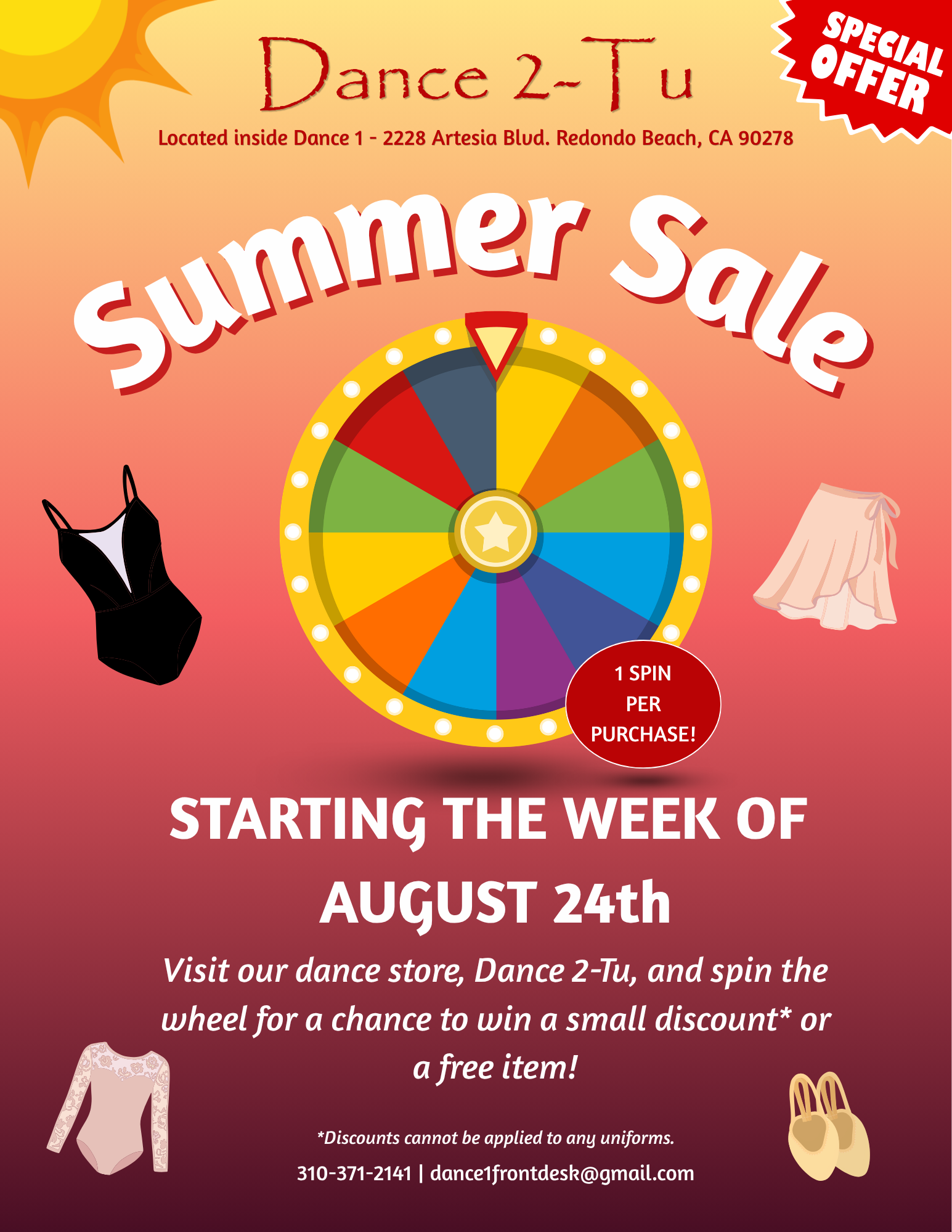 SUMMER SALE at Dance 2-Tu!