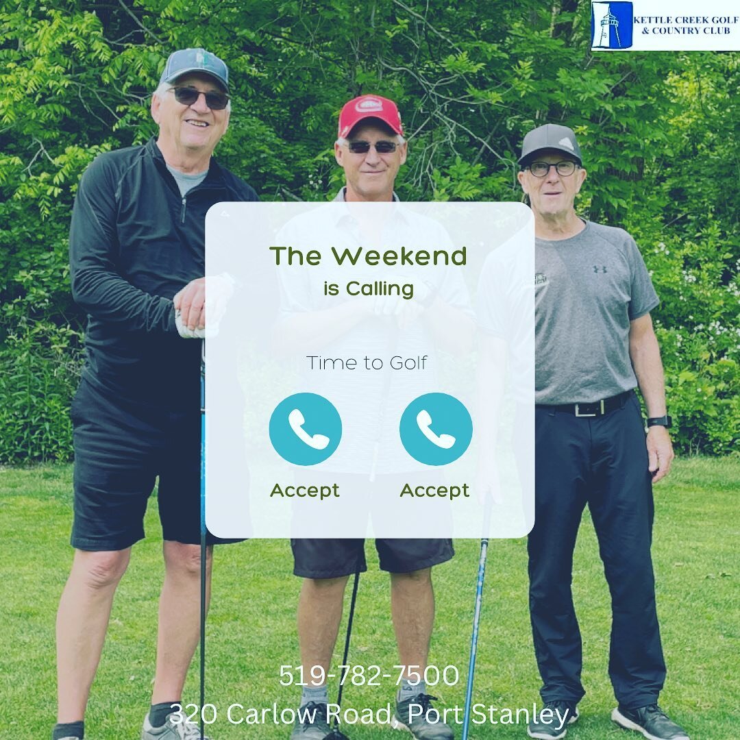 You know you want to play golf ⛳️! 

Don't be shy, come over. 

Don&rsquo;t come alone!

#kettlecreekgolf #golf #golflife #weekend #portstanley #ontario #ontariotourism