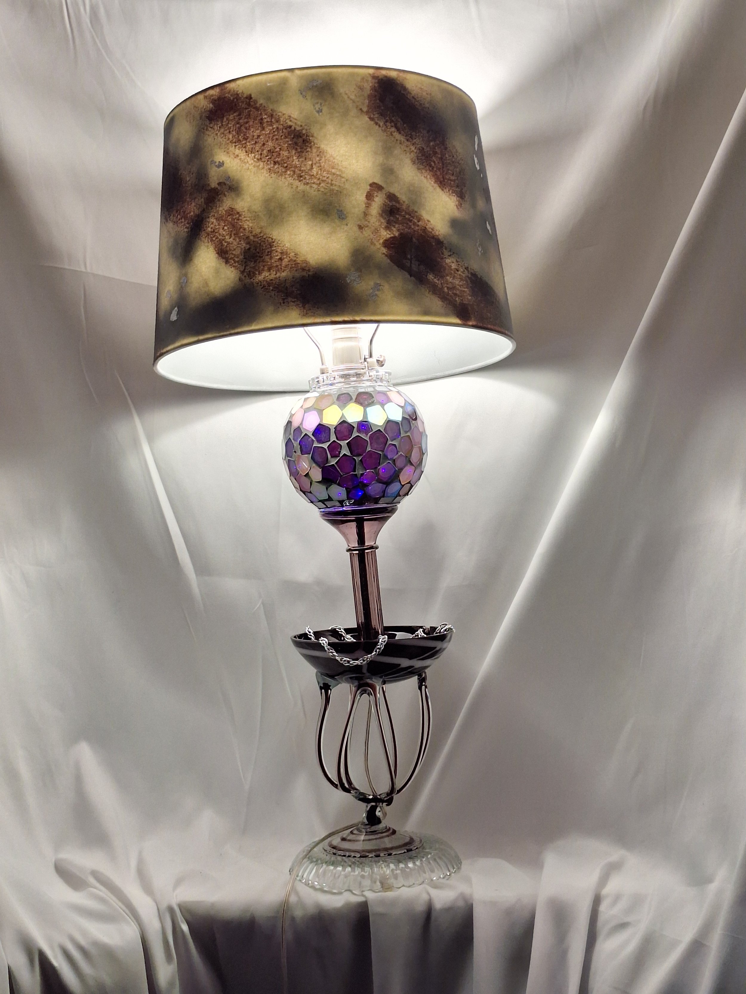 Purple Glass Lamp
