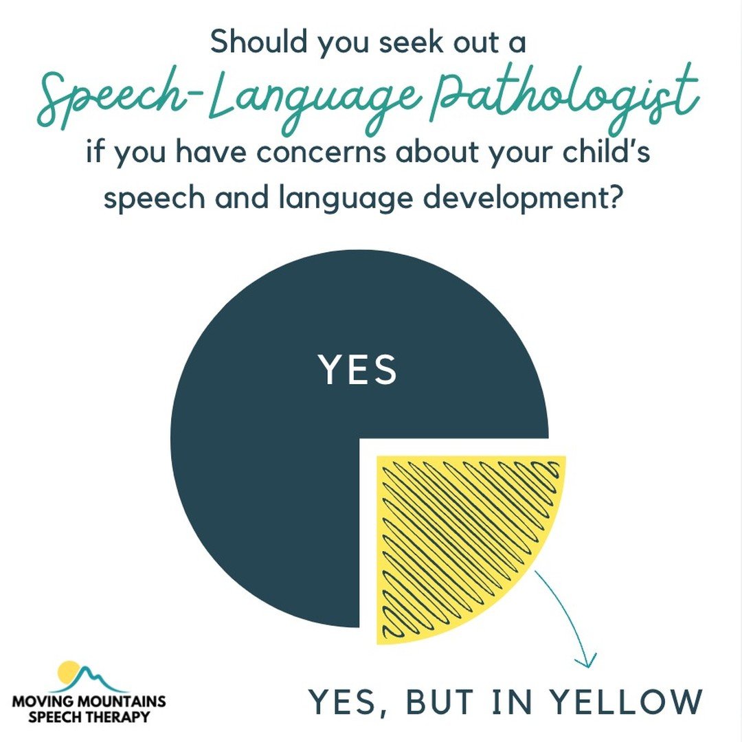 Just in case the graph wasn't clear... get your child evaluated if you're worried! Waiting will not help. 

If you'd like a chart to help you decide if your child's speech and language skills are on track, go to the main page of my website and sign u