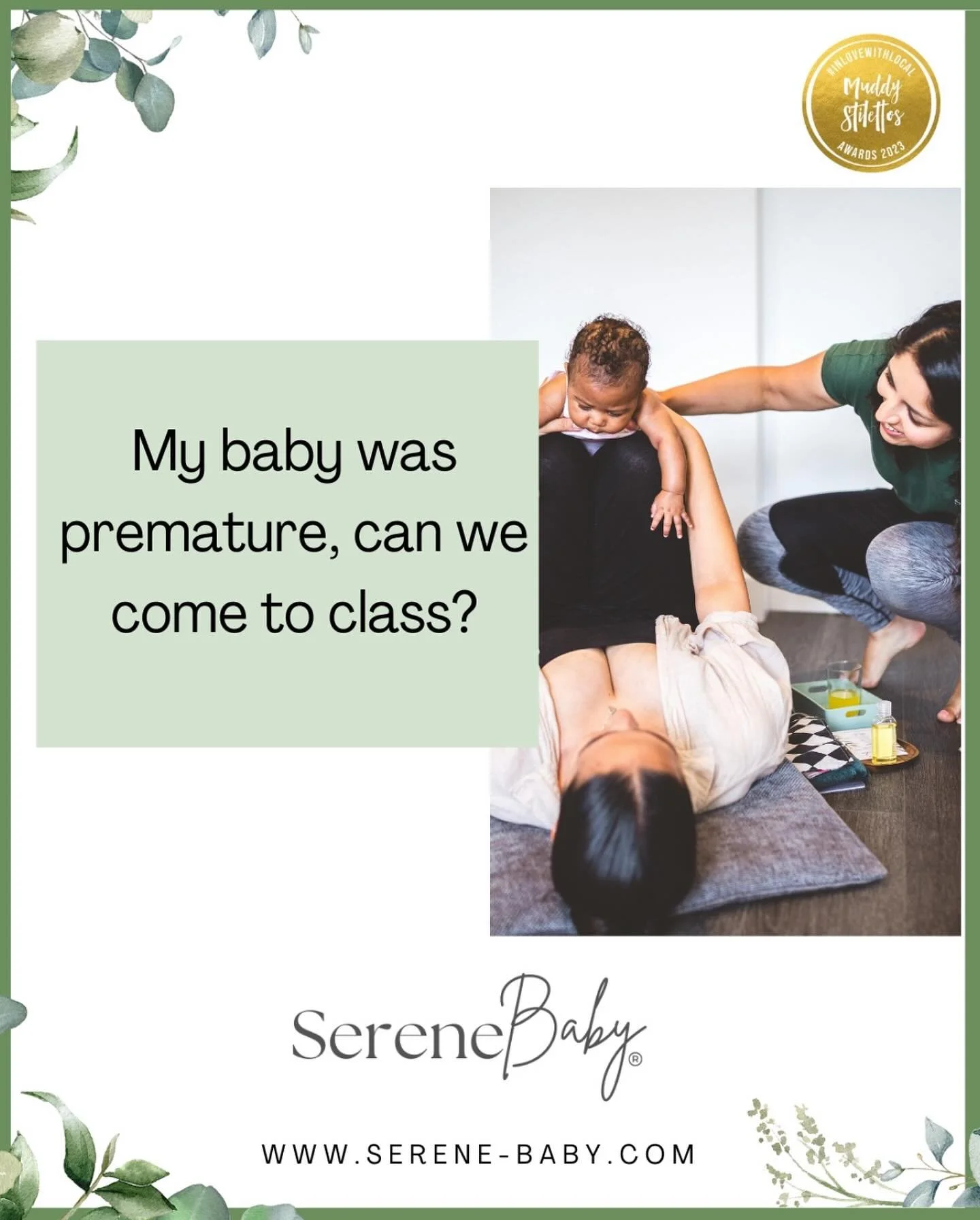 As a baby’s skin is so delicate, it is important for baby to come to class as near to its corrected age as possible.
We have found with the younger babies they tend to sleep and feed during class, (which of course is absolutely fine) but some