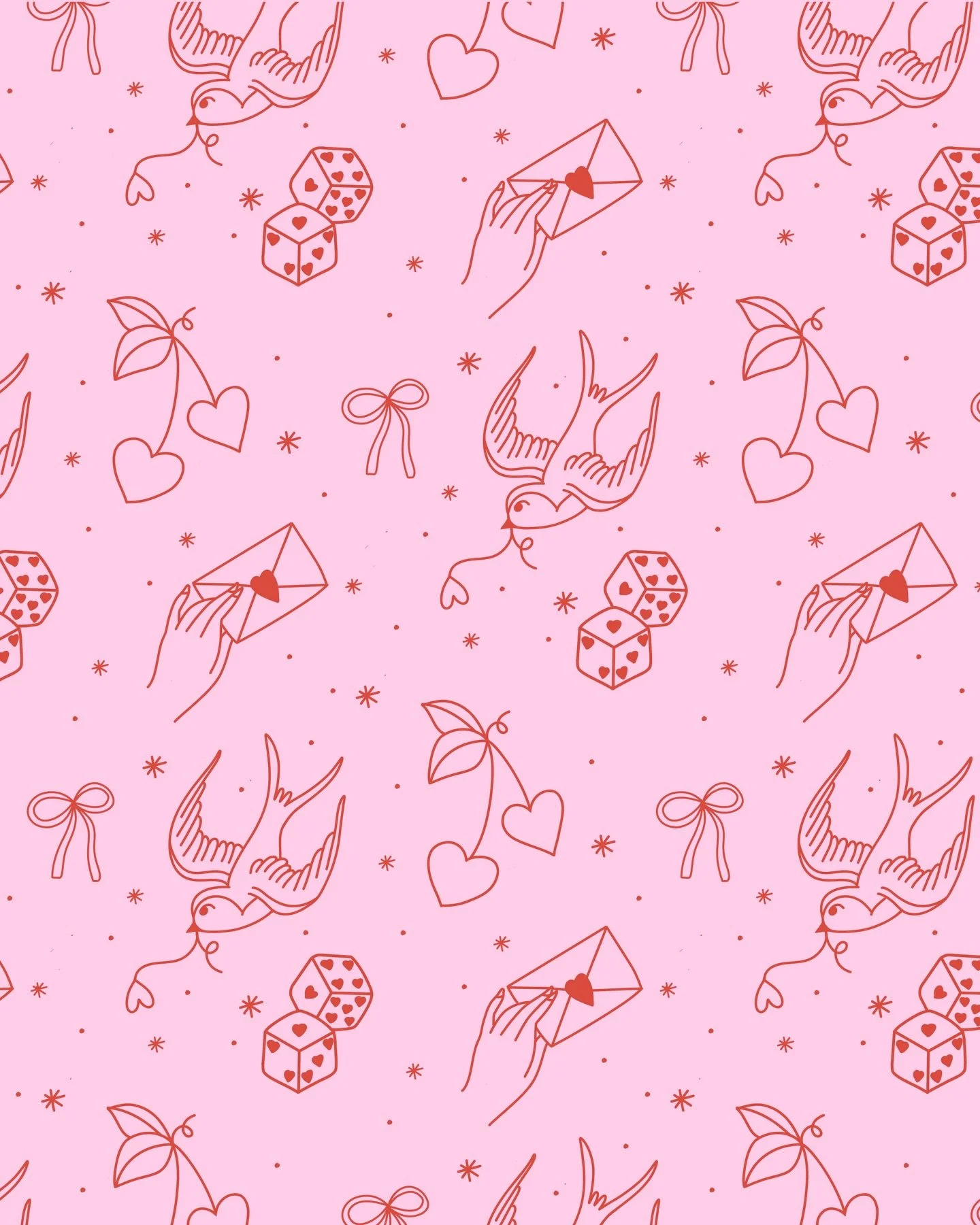 Happy Valentine&rsquo;s Day to all the lovers!! Here&rsquo;s a little love themed pattern I drew up in Fresco last night 💕❤️💗😍💘🤟