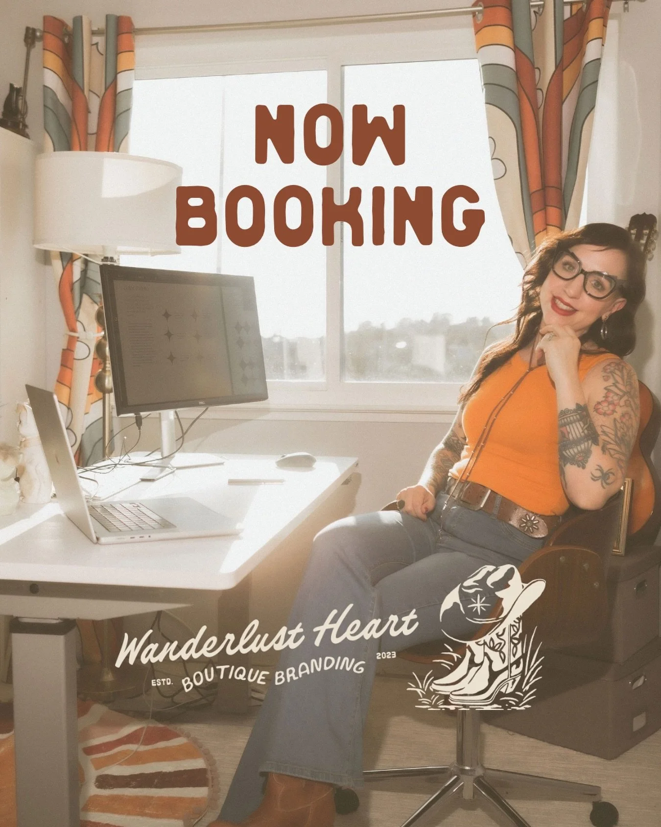 Now booking Q2.
April and beyond.

If your business has grown but your branding is still in its awkward phase&hellip; let&rsquo;s fix that!

One client at a time.

Inquire at wanderlustheart.com 🤎
