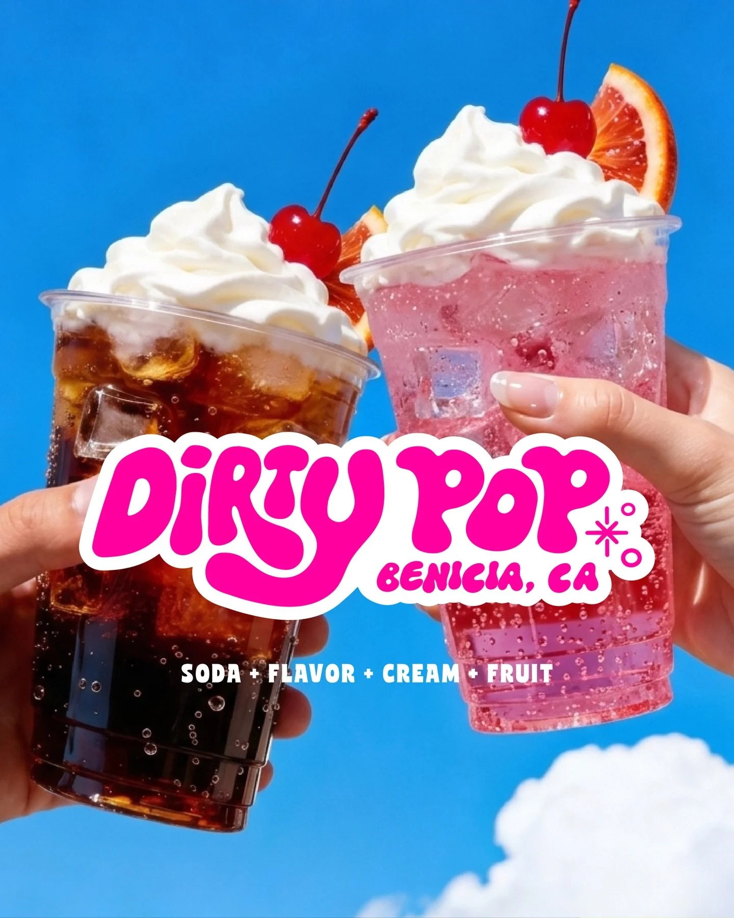 Introducing Dirty Pop! When Perry came to me she had been using a very minimalist Canva logo she had created a while ago and she was over it.  One of her main pain point was that people assume her products contain alcohol. She is getting ready to lev