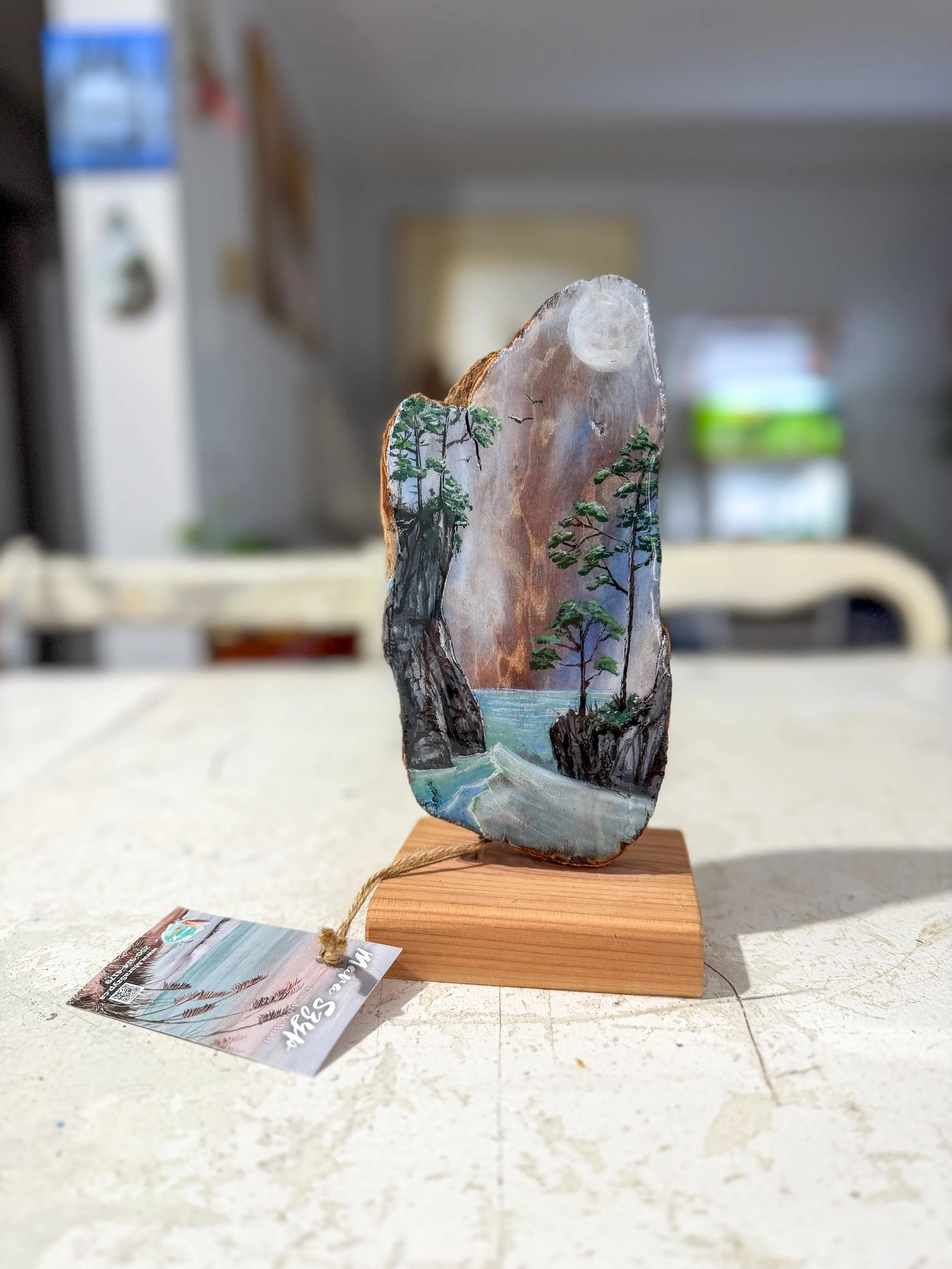 Full Moon ~ Driftwood Wood Base.JPG