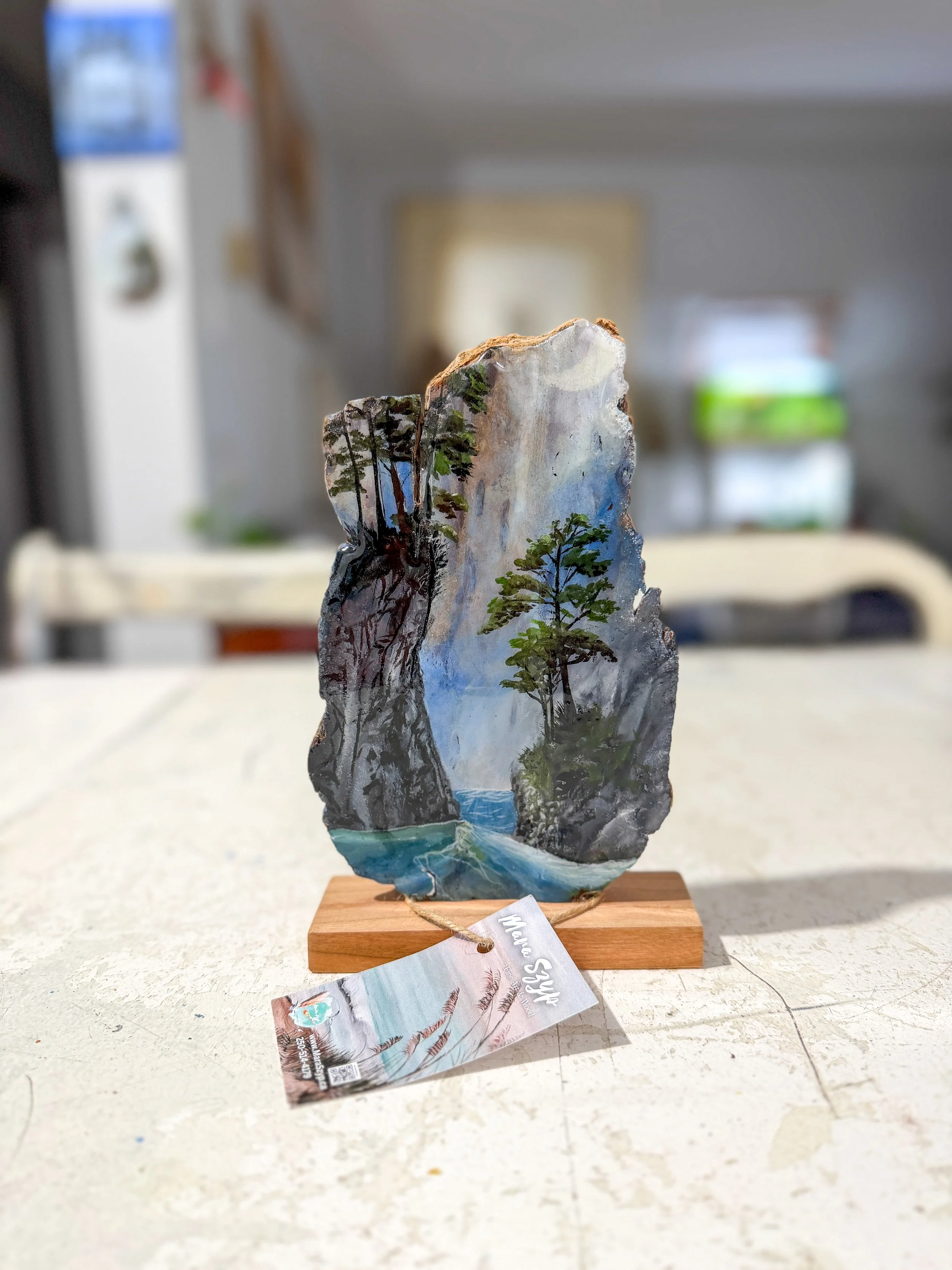 Half Moon ~ Driftwood Wood Base.JPG