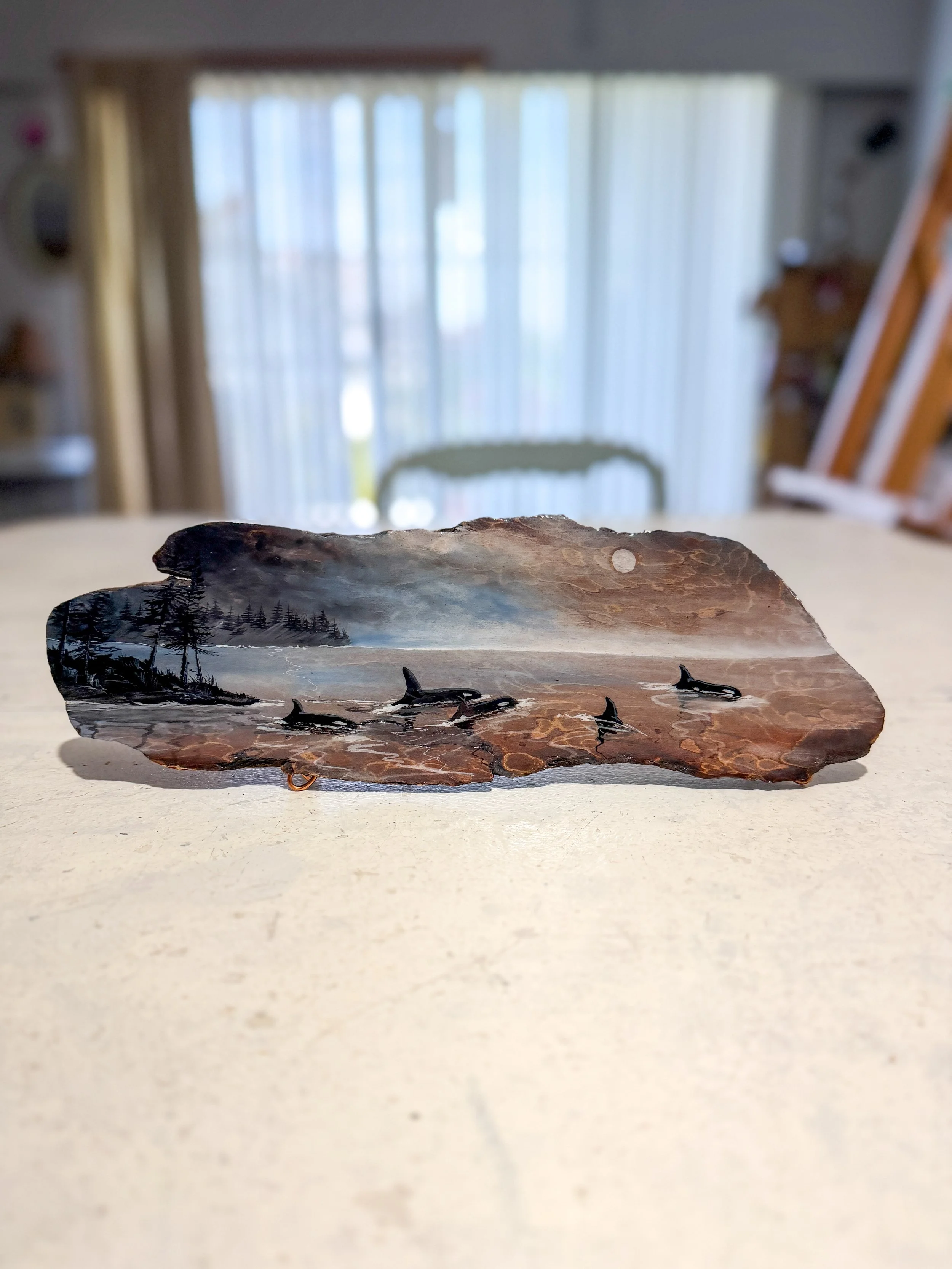 Under the Full Moon ~ Driftwood copper feet resin.JPG