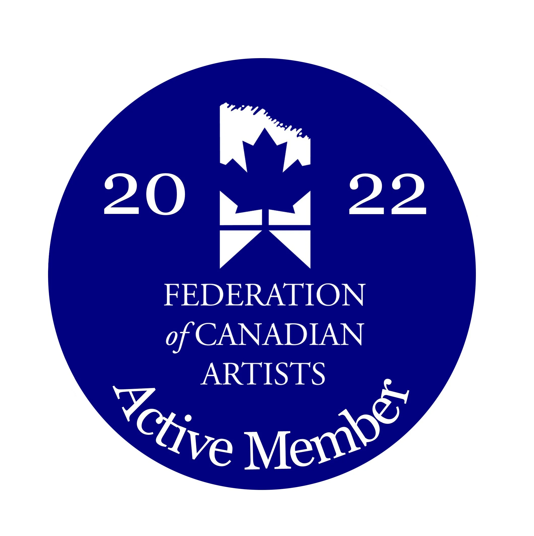 Federation of Canadian Artists, 2022 Active Member badge, where Mara Szyp has been an exhibiting member since 2021