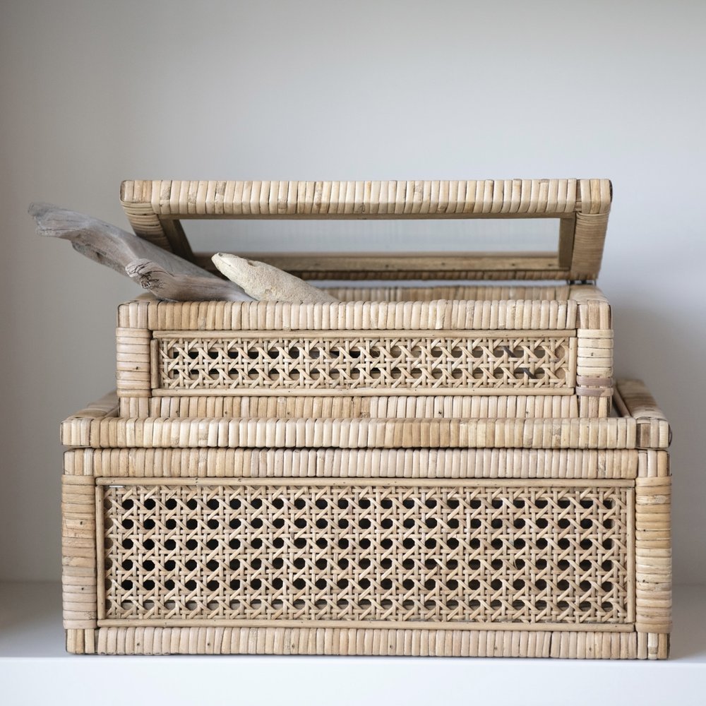 Rattan Cane Boxes