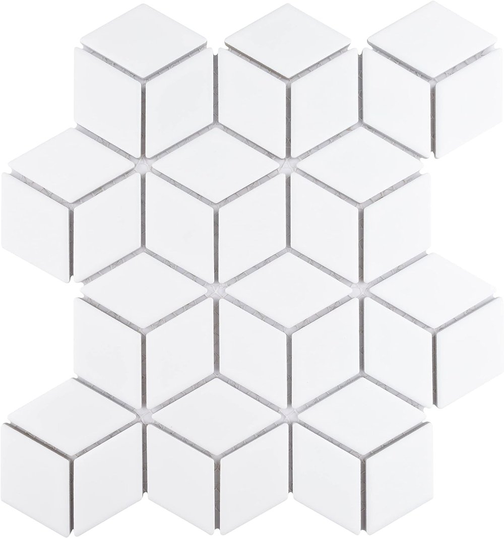 porcelain white rhombus mosaic tile.jpg
