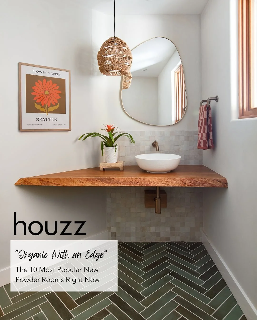 Our powder room from project &lsquo;Paradise Found&rsquo; showed up on The Most Saved list on Houzz ⭐️

Swipe 👉 to see how we took this powder room from &ldquo;Maui time share vibes&rdquo; (our client&rsquo;s words not ours 🤭) to &ldquo;elevated tr