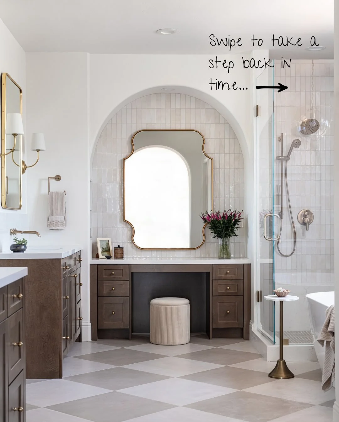 A little peek at the process behind this beautiful, traditional-meets-modern bathroom from project &lsquo;Five&rsquo;s a Vibe&rsquo;. ✨

 Schedule a Free Discovery Call today and let&rsquo;s chat about making your bathroom dreams a reality! Linked in