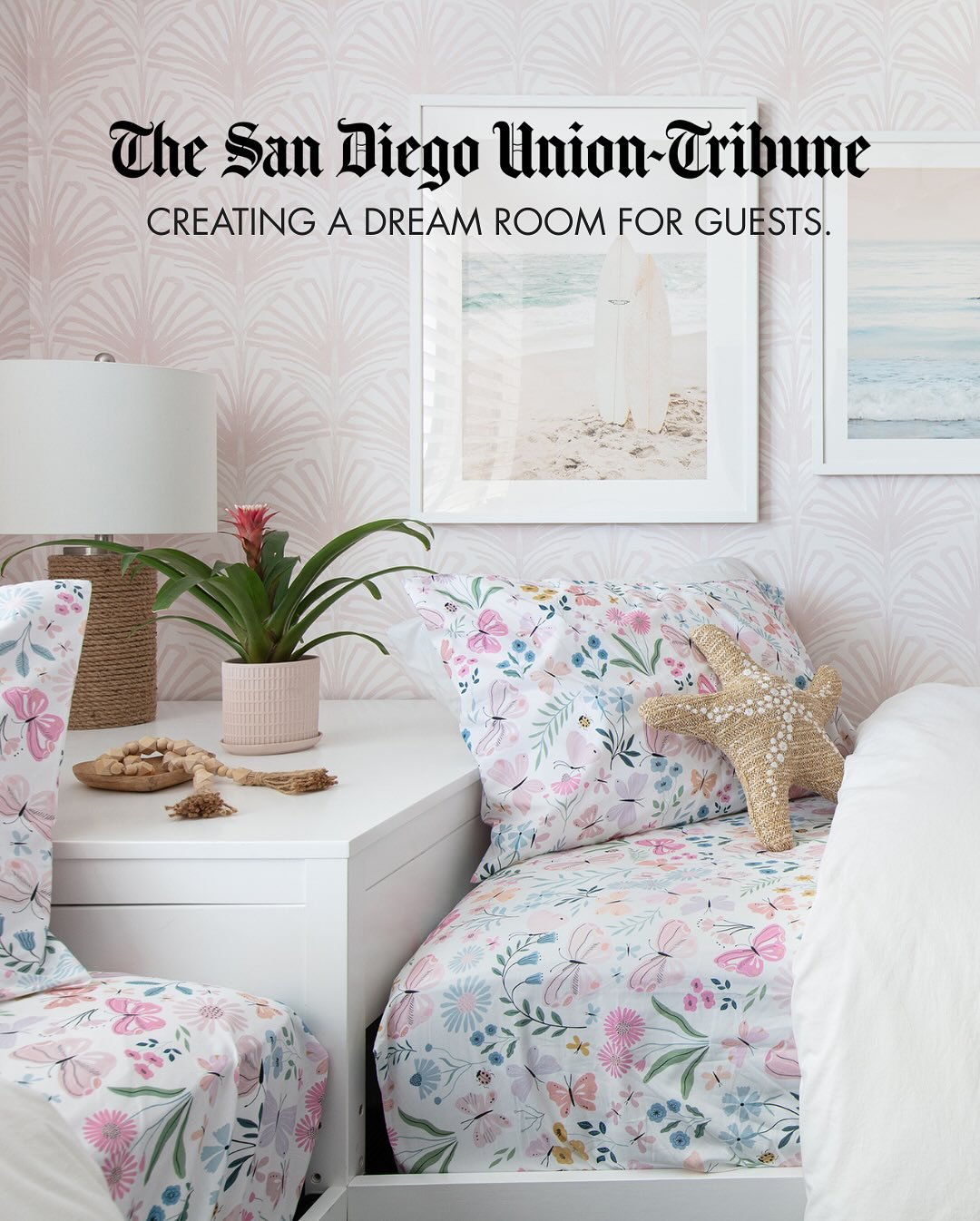 Just in time for the holidays!✨️ Thank you @sandiegouniontribune for the inclusion! ⁠
⁠
Head to today&rsquo;s stories to read our latest feature article all about making your guest room a warm, welcoming space that anticipates what visitors really ne