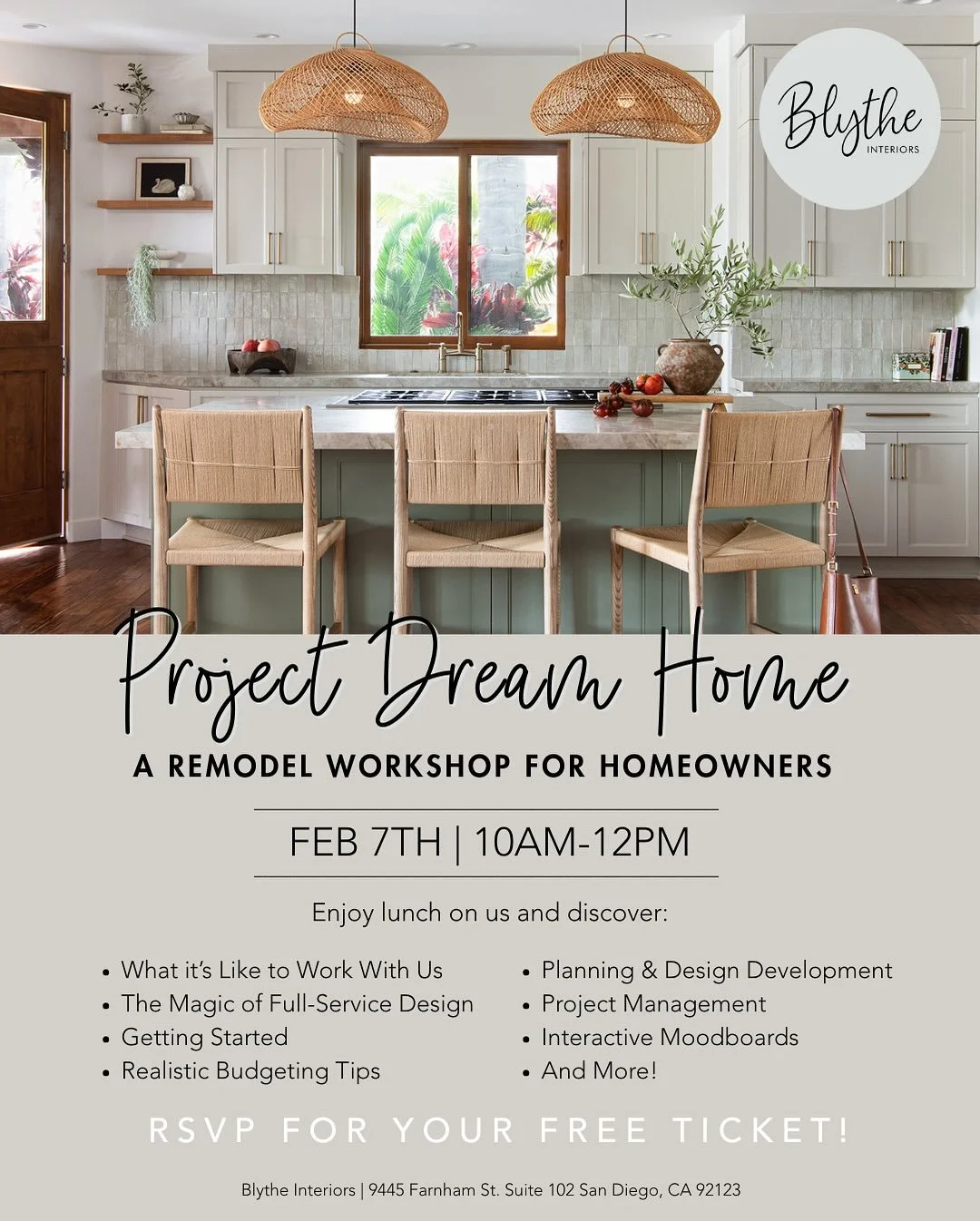 ✨Join us for a Free Remodel Workshop ✨
⁠
This event is perfect for homeowners who are curious about what it&rsquo;s like to work with us or who are dreaming of a home transformation but not sure where to start. ⁠
⁠
&bull;Enjoy brunch on us⁠
&bull;Mee