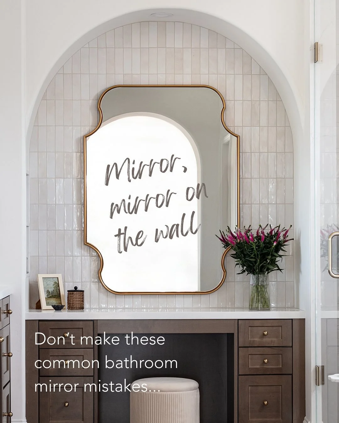 Please don&rsquo;t make these common bathroom mirror mistakes⁠🙏
⁠
Comment &ldquo;MIRROR&rdquo; and we&rsquo;ll DM 💌you our guide to choosing the perfect size &amp; style mirror for your space🤌

#bathroomdesign #remodel #bathroomgoals #bathroominsp
