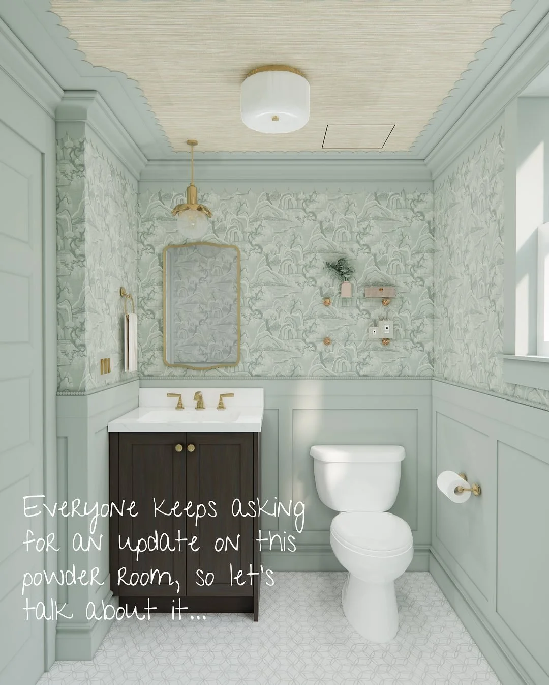 There&rsquo;s something special about creating a moment in a space that no one expects and that&rsquo;s exactly what we&rsquo;re doing in this charming little powder room at project &lsquo;Parkside Charm&rsquo; 🙌✨
⁠
Demo just wrapped 🔨so next time 