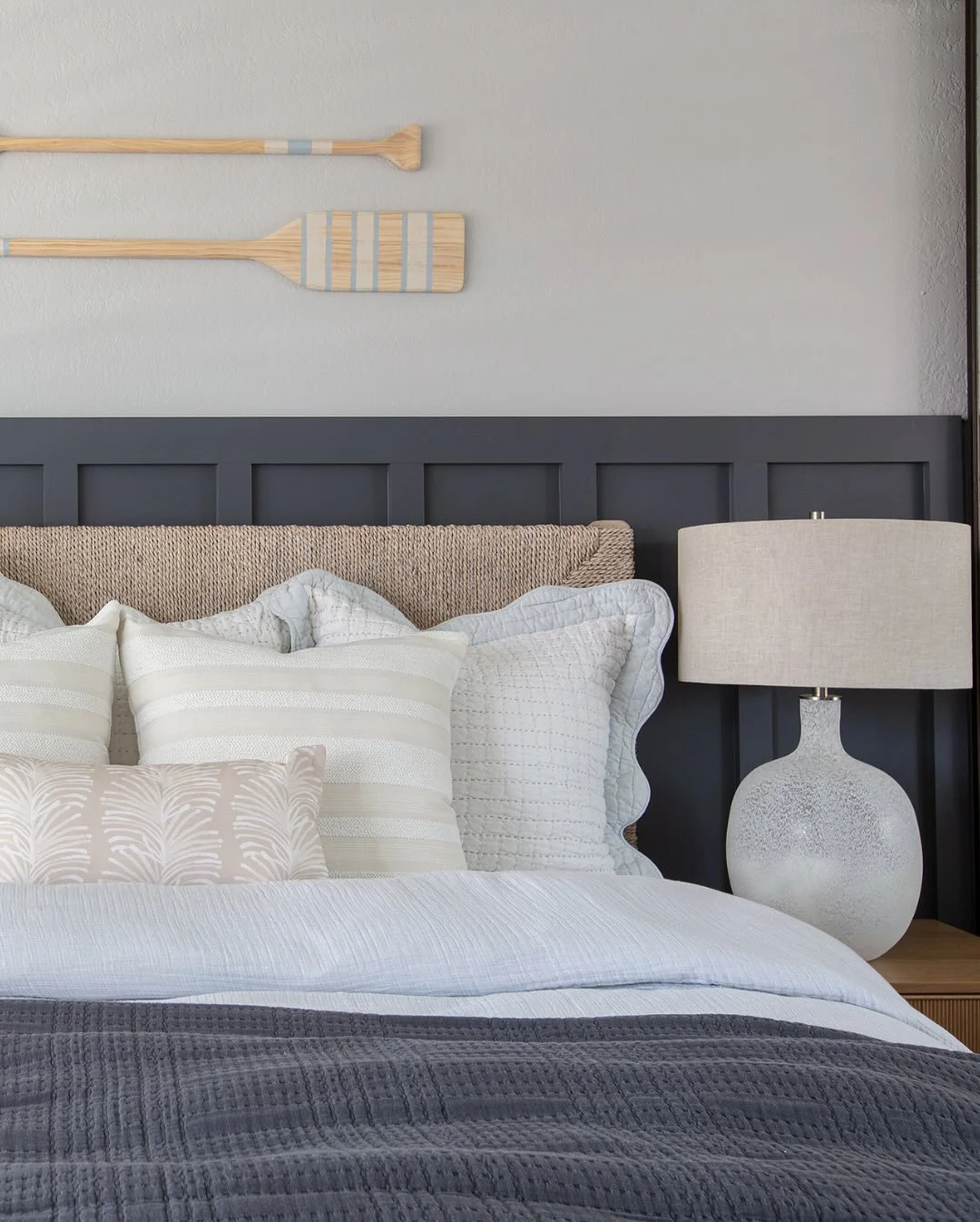 We&rsquo;re telling this story backwards! Swipe &rarr; to travel from &ldquo;timeless coastal charm &rdquo; allllll the way back to the before photo 🌊⁠ 

This vacation beach condo was all about embracing a classic coastal vibe and creating a cozy sp