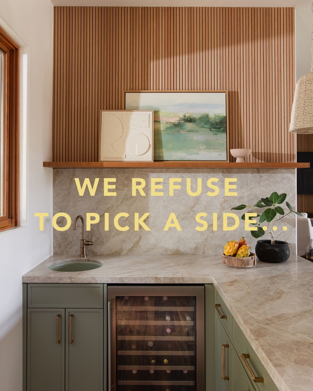 Everyone keeps talking about how color is &ldquo;back&rdquo; and white kitchens are &ldquo;out.&rdquo;⁠ But for us, color never went anywhere... And we&rsquo;re still TOTALLY team white kitchen...⁠
⁠⁠
In fact, we&rsquo;re also team:⁠
✔️Moody living r