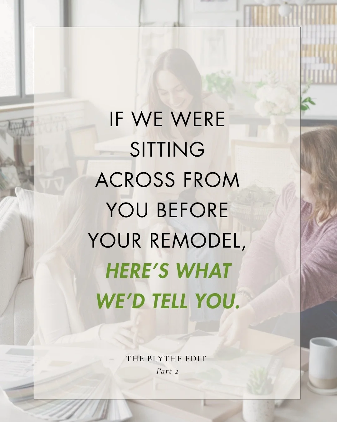 You&rsquo;re only a few slides away from being ahead of most homeowners who walk into a remodel 😮&zwj;💨

These are the high-level conversations we have with our clients before working together. The homeowners who feel the most confident &amp; excit
