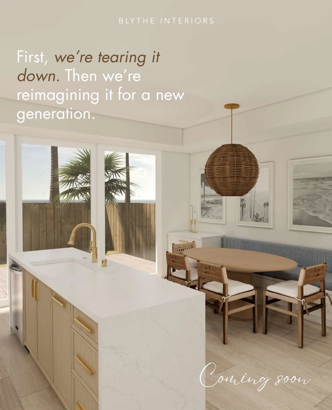 Sometimes you have to tear it all down and start over! We&rsquo;re so excited to be working on this project for this charming family, and helping them design a home that maximizes their square footage, flow, functionality, peek-a-boo ocean view while