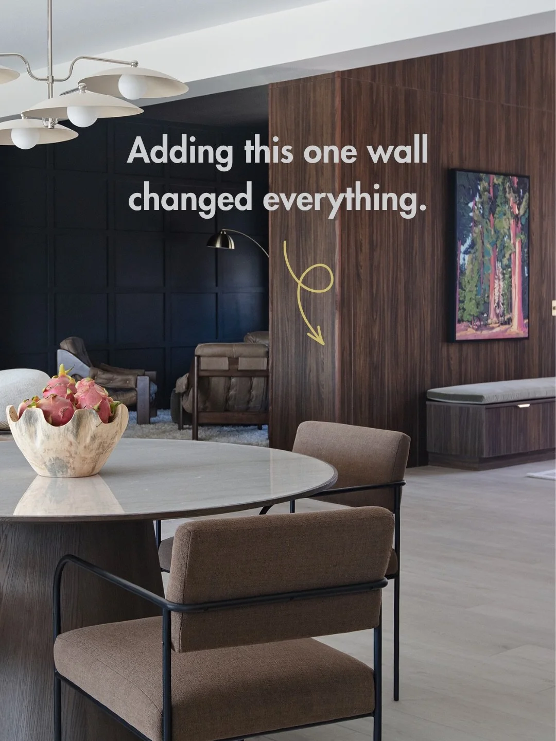 ONE WALL,TWO SOLUTIONS✨ Great design isn&rsquo;t about making every space more open, it&rsquo;s a about making every square foot work for the people who live there 🤌

📸 @nataliarobertphoto
North County San Diego, entire home remodel, Interior Desig